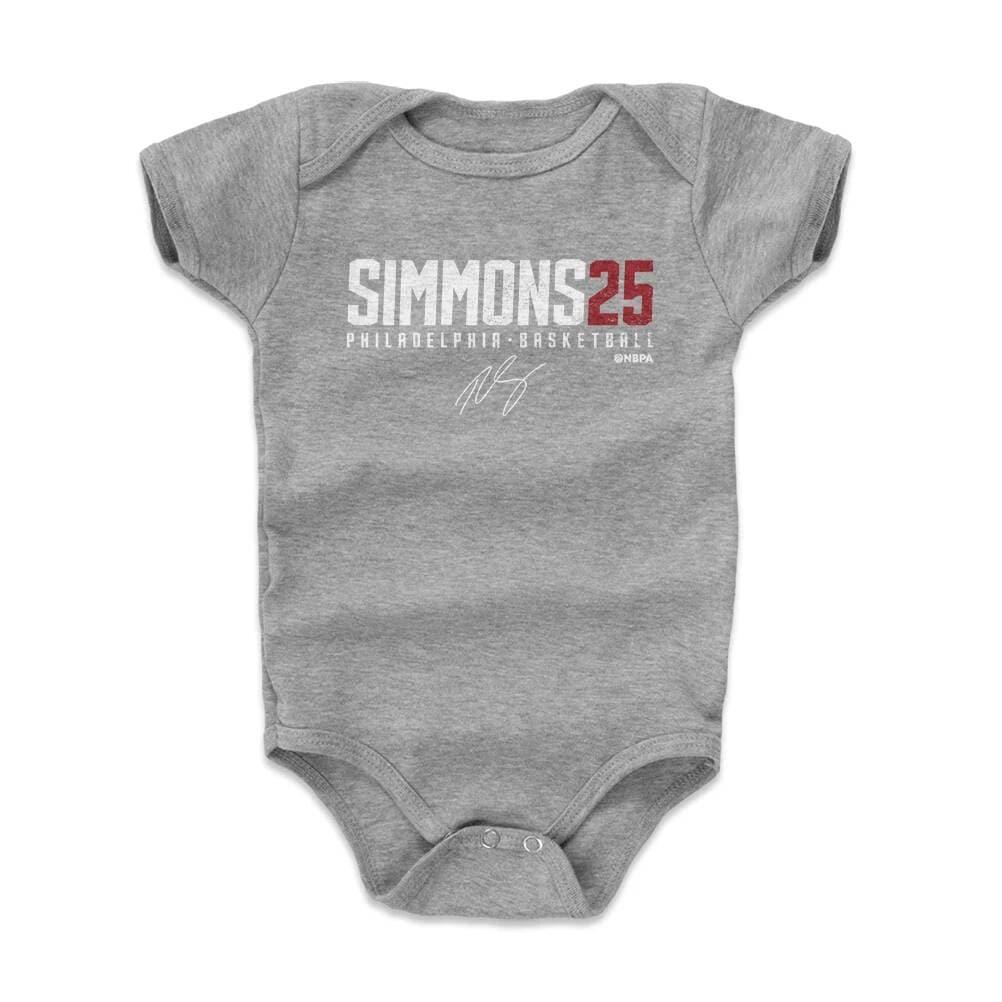 Babies Ben Simmons Philadelphia Sixers 500 Level NBA Simmons25 Onesie - Gray