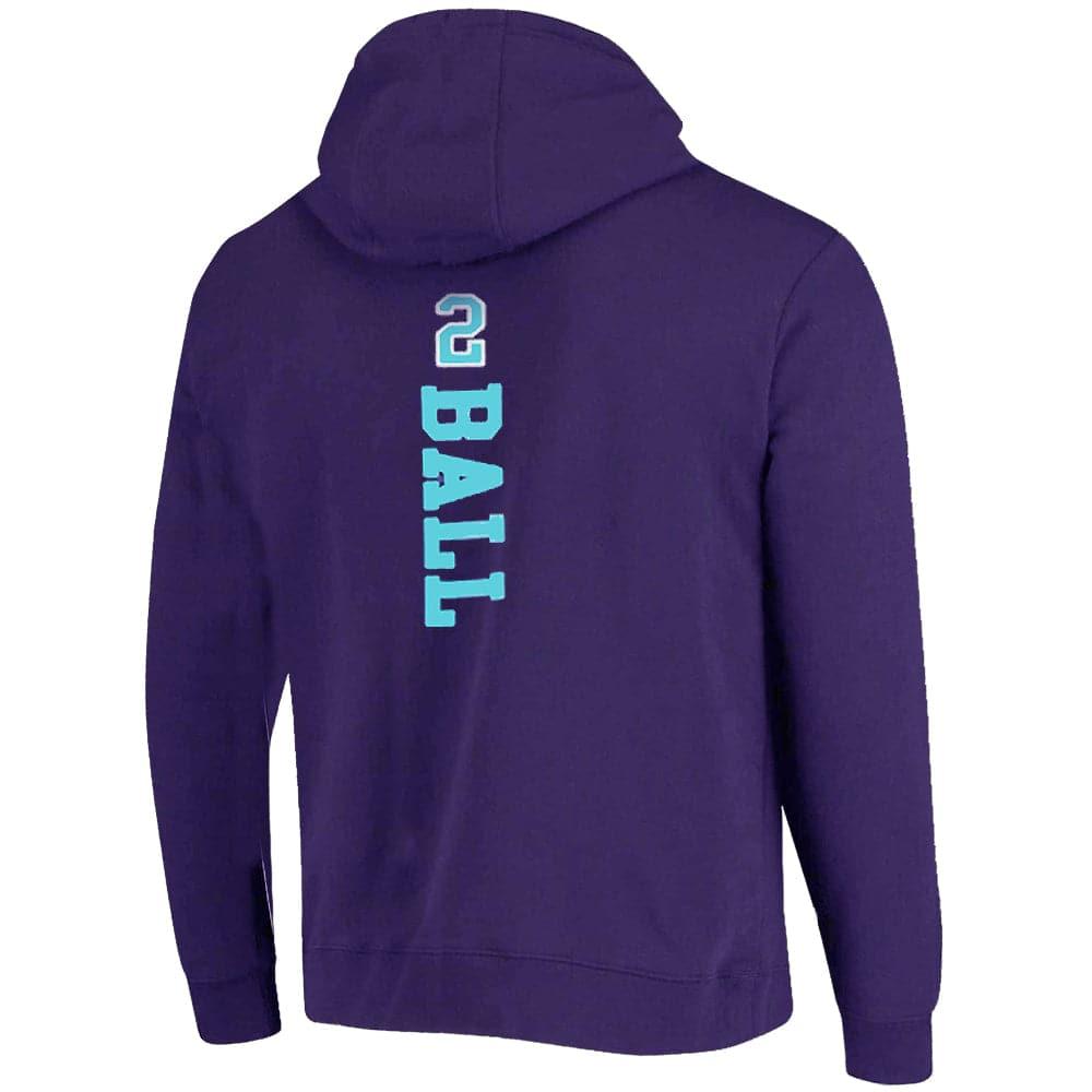 Youths LaMelo Ball Charlotte Hornets NBA Essentials Top Of The Key Hoodie Jumper - Purple