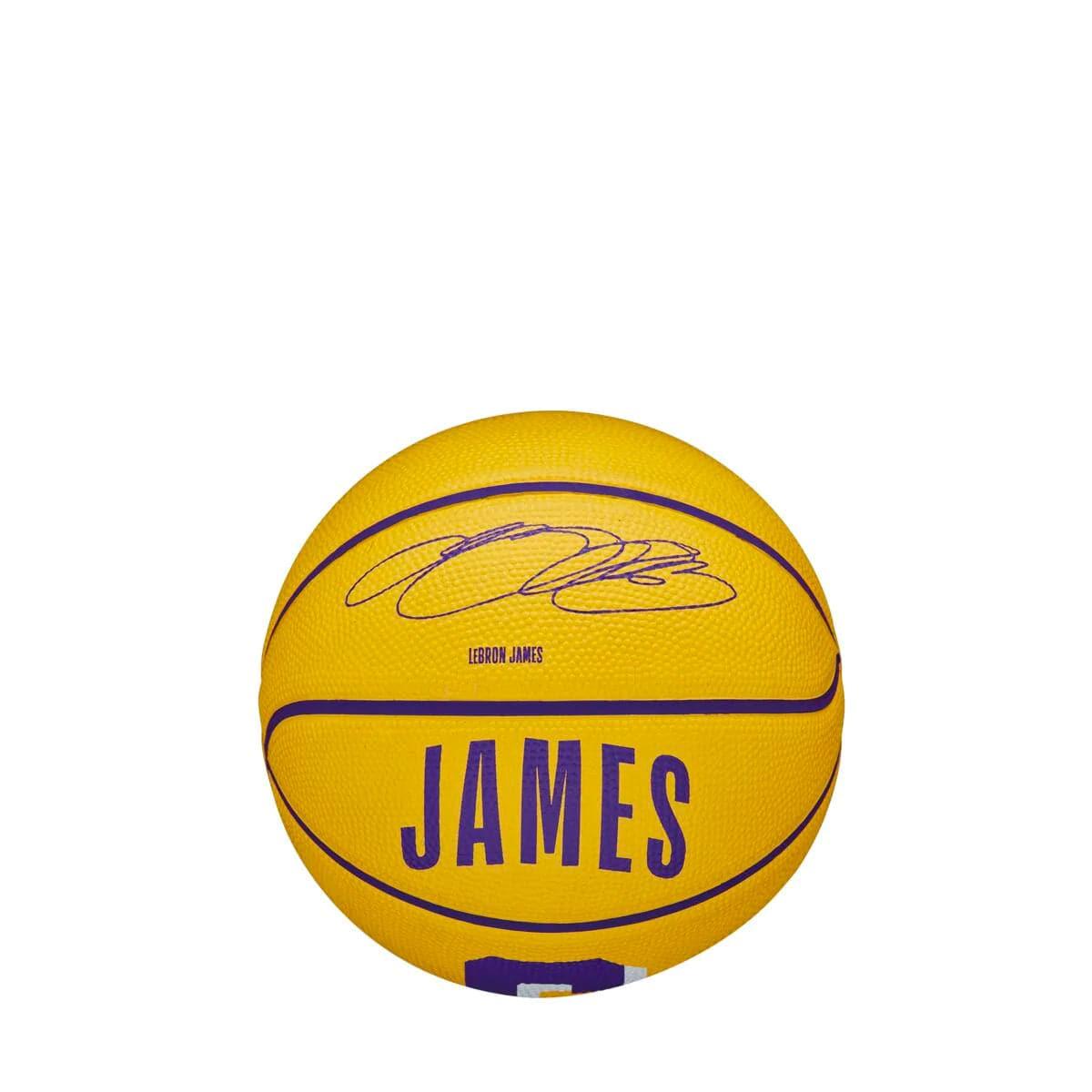 LeBron James Los Angeles Lakers Wilson NBA Mini Player Basketball - Gold