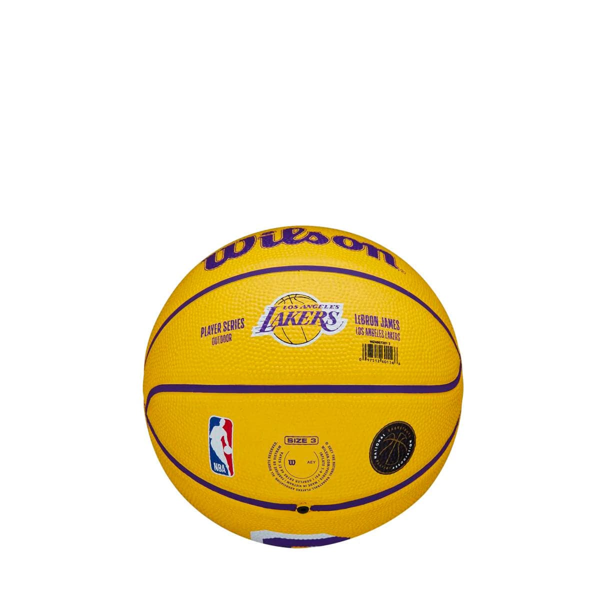 LeBron James Los Angeles Lakers Wilson NBA Mini Player Basketball - Gold