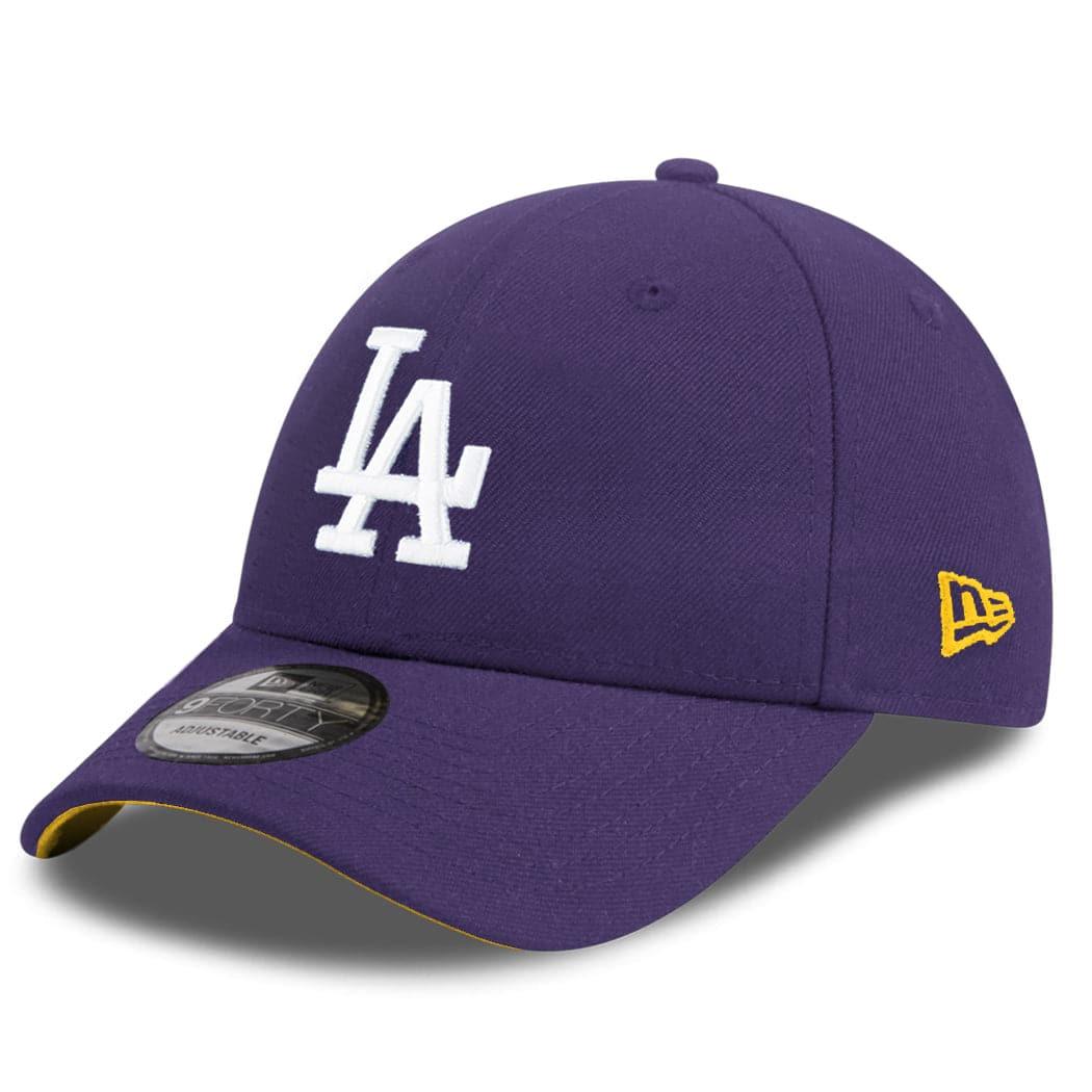 Los Angeles Dodgers x Lakers New Era MLB LA City Mix 9FORTY Curve Hat - Purple