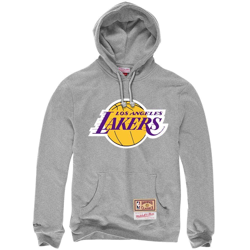 Los Angeles Lakers Mitchell & Ness NBA Team Logo Hoodie Jumper - Grey ...