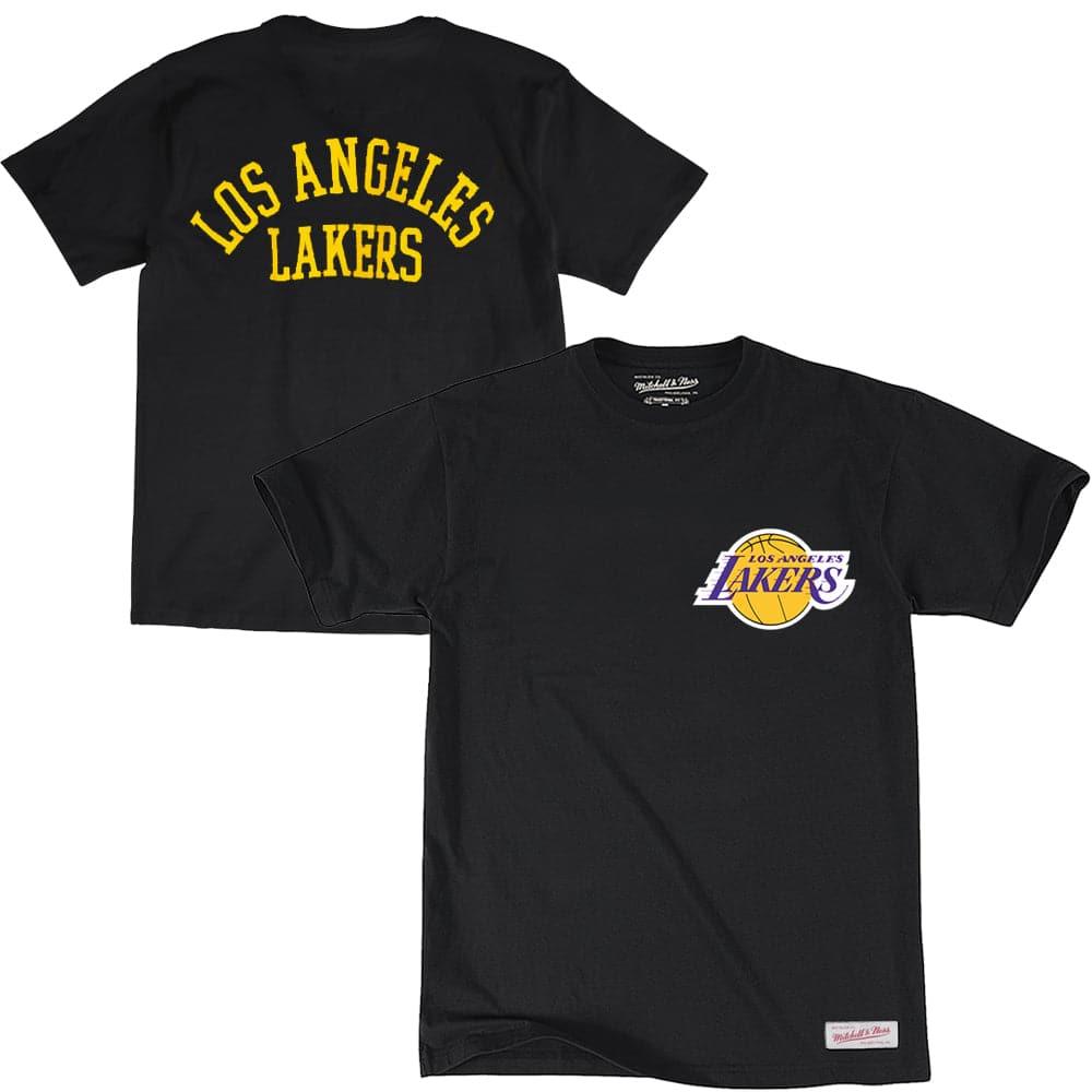 Los Angeles Lakers Mitchell & Ness NBA Arch Wordmark T-Shirt - Black