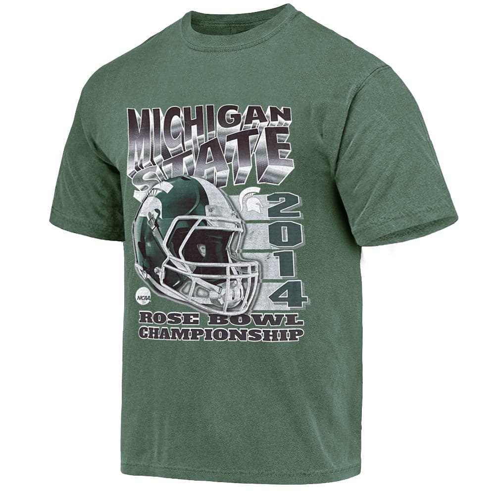 Michigan State Spartans NCAA 2014 Champs Vintage T-Shirt - Faded Green