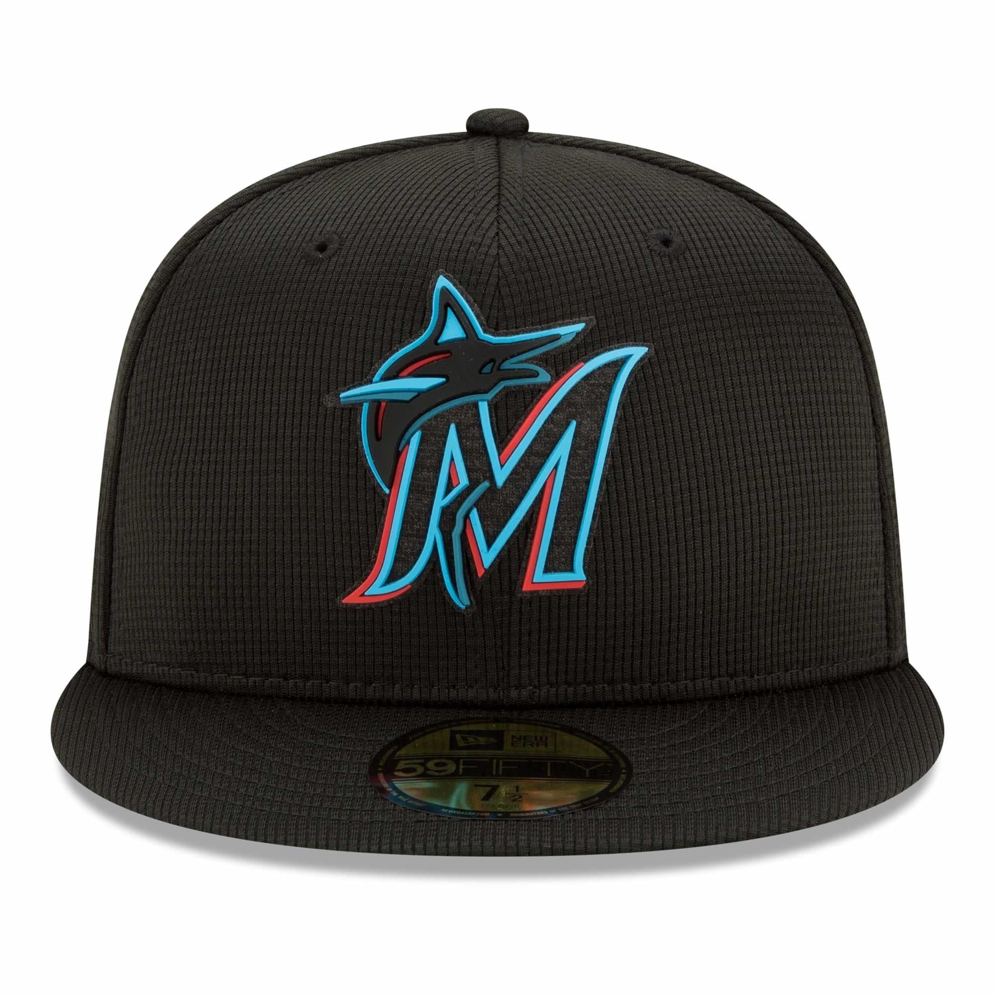 Miami Marlins New Era MLB Clubhouse 59FIFTY Fitted Hat - Black