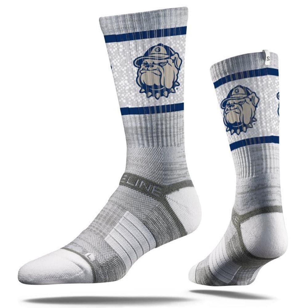 Georgetown Hoyas Strideline NCAA Team Stripe Classic Crew Socks - Grey