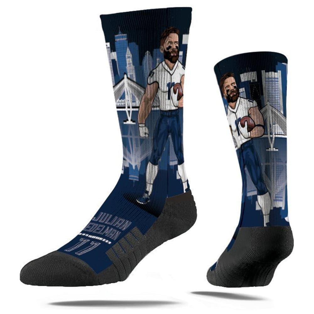 Julian Edelman New England Patriots Strideline NFL Superhero Premium Crew Socks - Navy