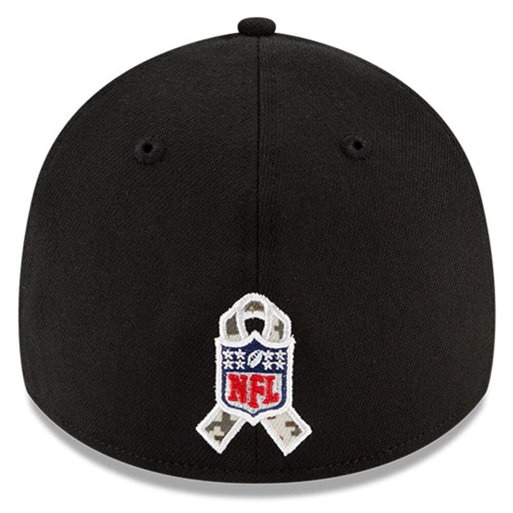 New England Patriots New Era NFL 2021 Salute To Service 39THIRTY Flex Fit Hat - Black