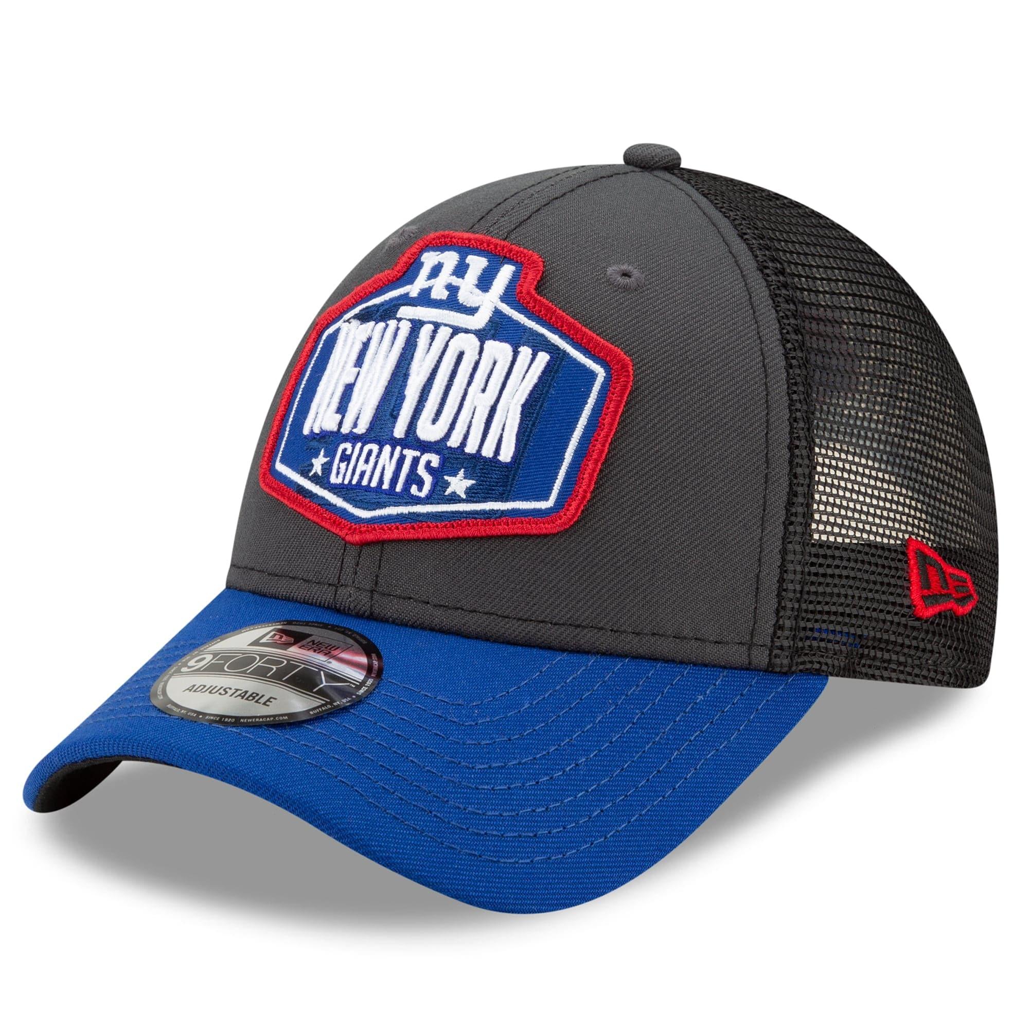 New York Giants New Era 2021 NFL Draft 9FORTY Snapback Curve Hat - Graphite