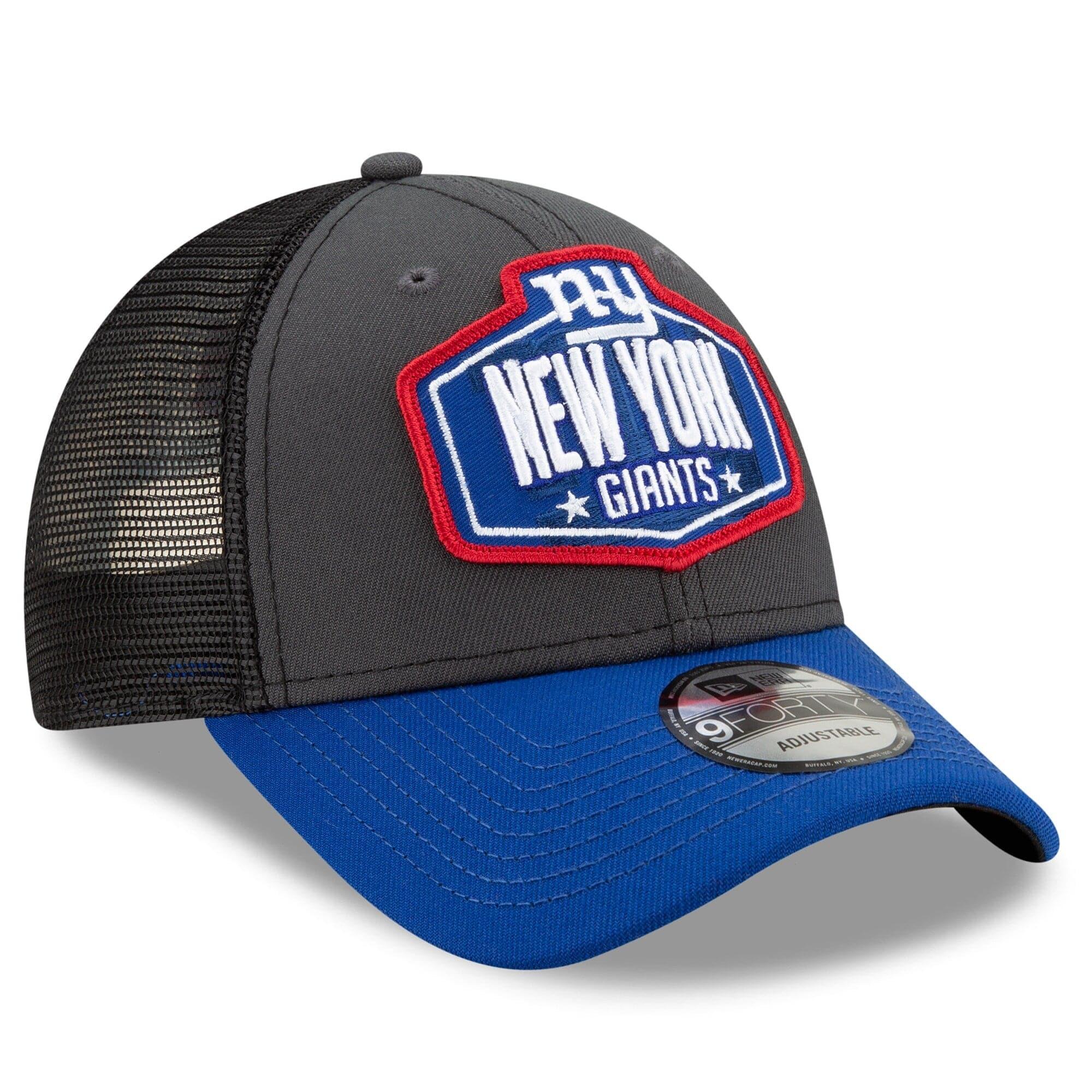 New York Giants New Era 2021 NFL Draft 9FORTY Snapback Curve Hat - Graphite