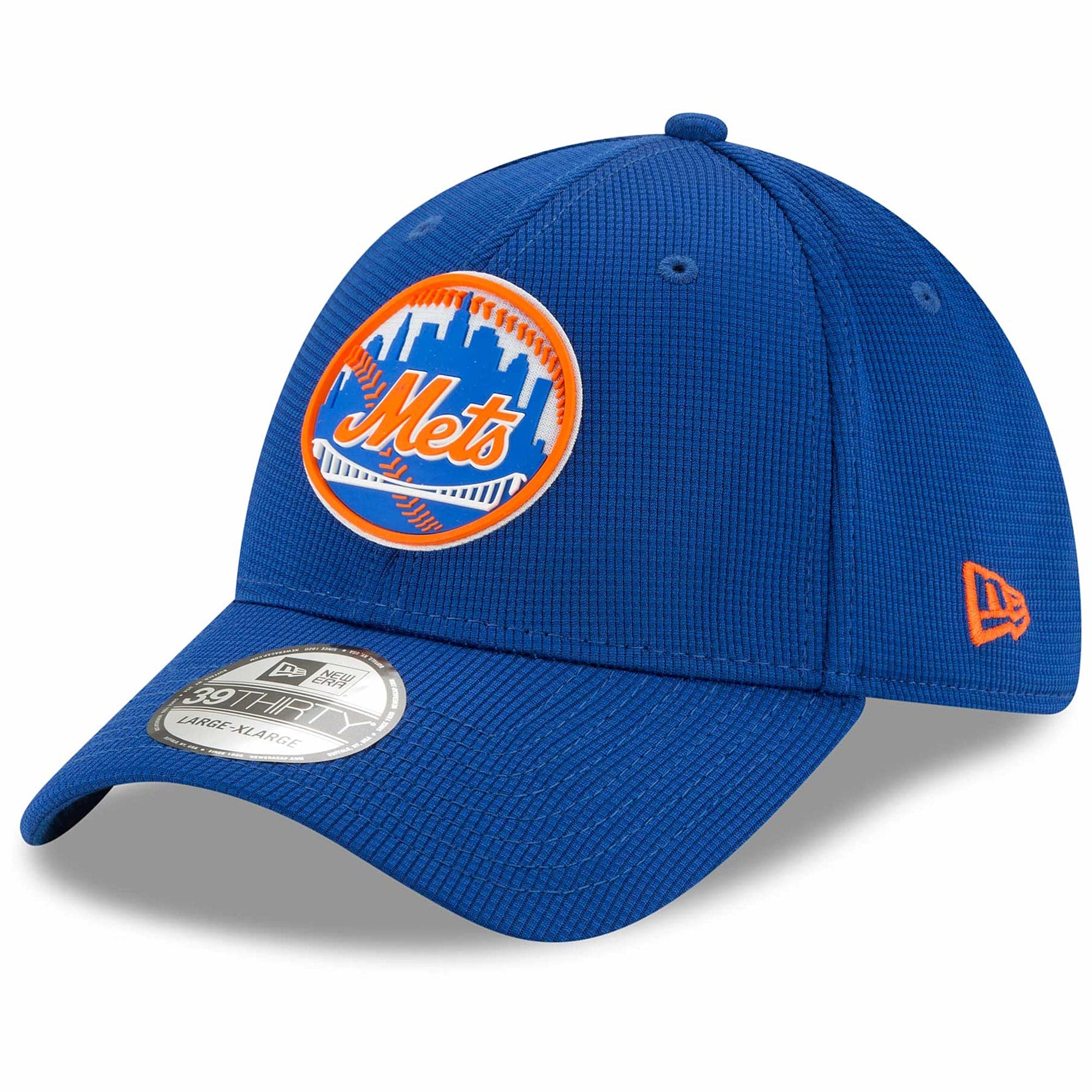 New York Mets New Era MLB Clubhouse 39THIRTY Flex Fit Curve Hat - Blue