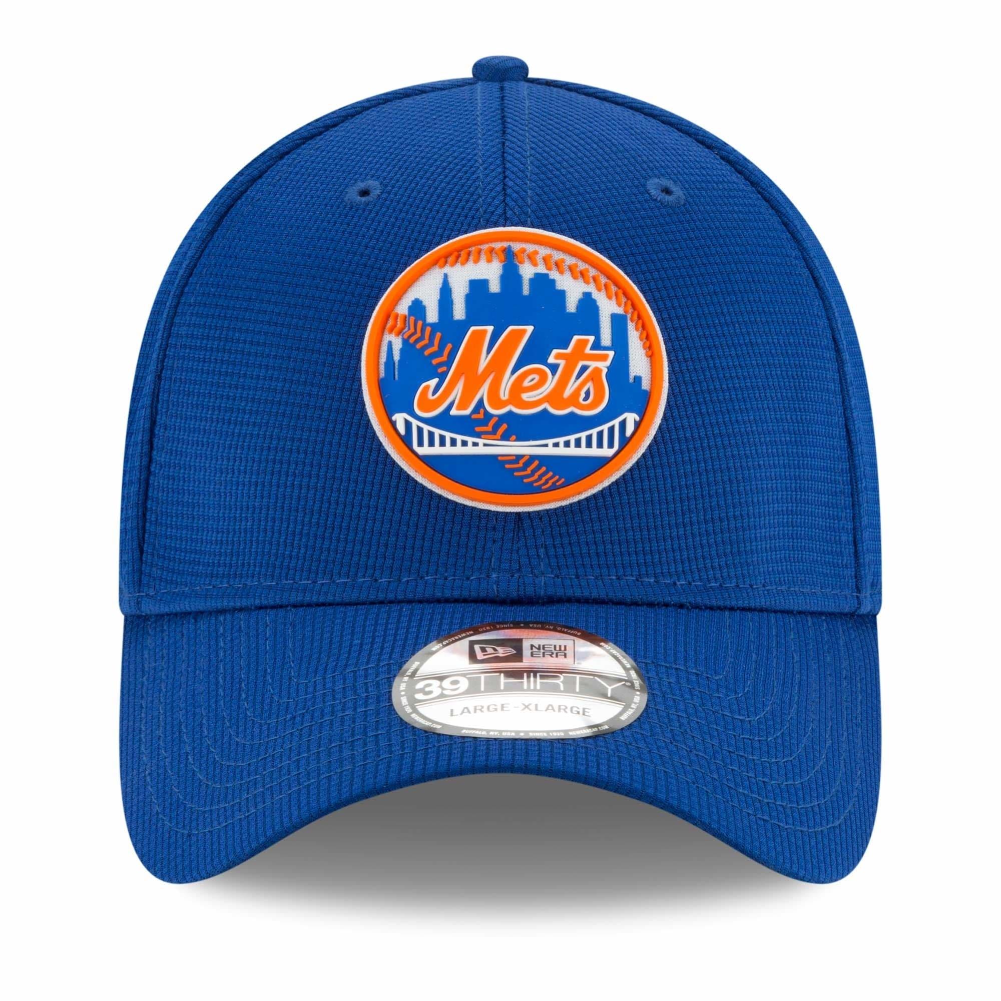 New York Mets New Era MLB Clubhouse 39THIRTY Flex Fit Curve Hat - Blue