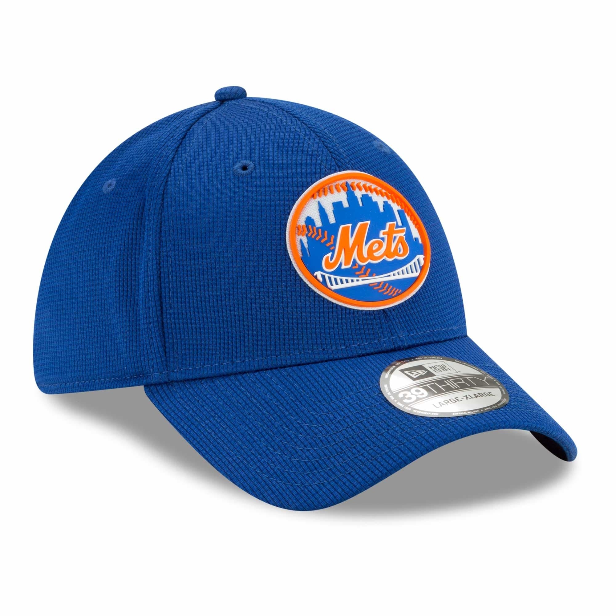 New York Mets New Era MLB Clubhouse 39THIRTY Flex Fit Curve Hat - Blue