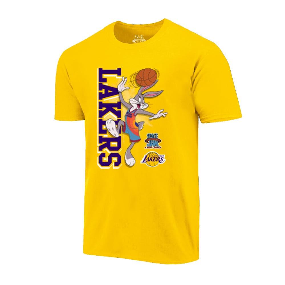 Youths Los Angeles Lakers Space Jam 2 Movie Outerstuff Vertical Tunes T-Shirt - Yellow