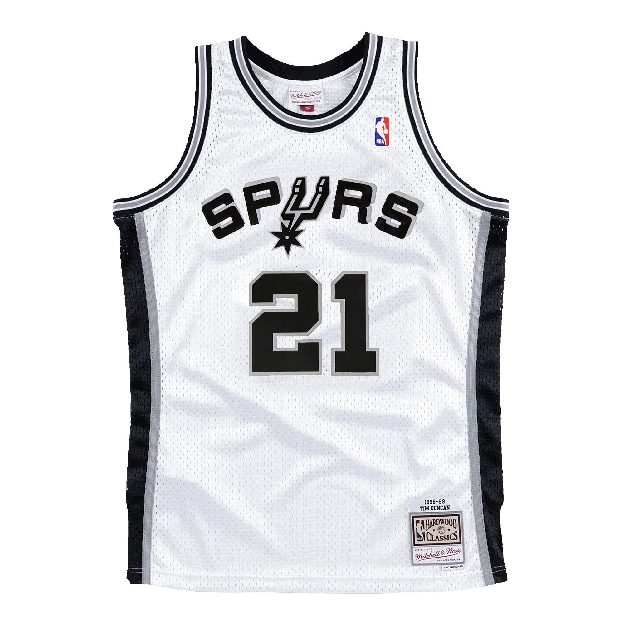 Tim Duncan San Antonio Spurs Mitchell & Ness NBA 98-99 Swingman Jersey - White