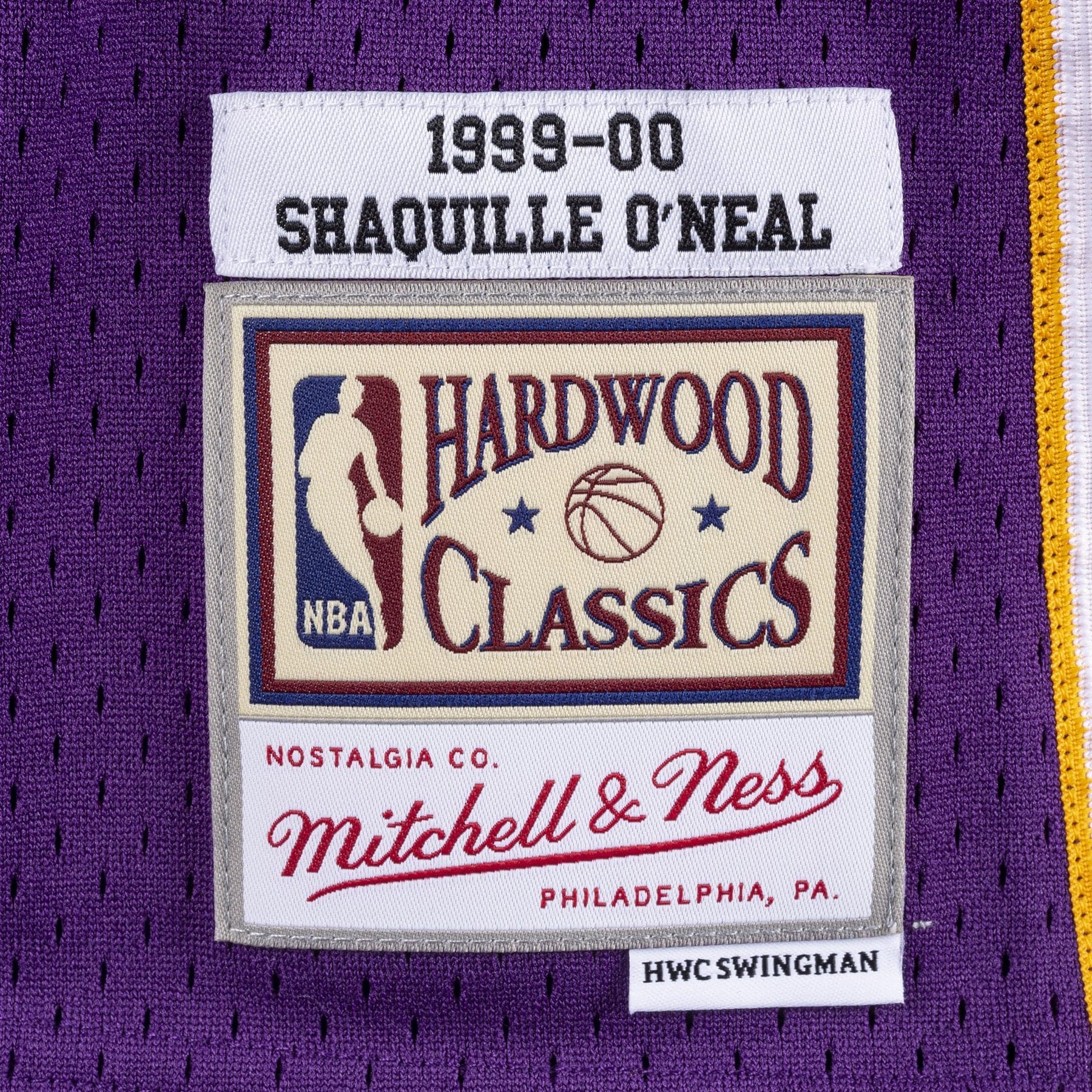 Shaquille O'Neal Los Angeles Lakers Mitchell & Ness NBA 99-00 Road Swingman Jersey - Purple