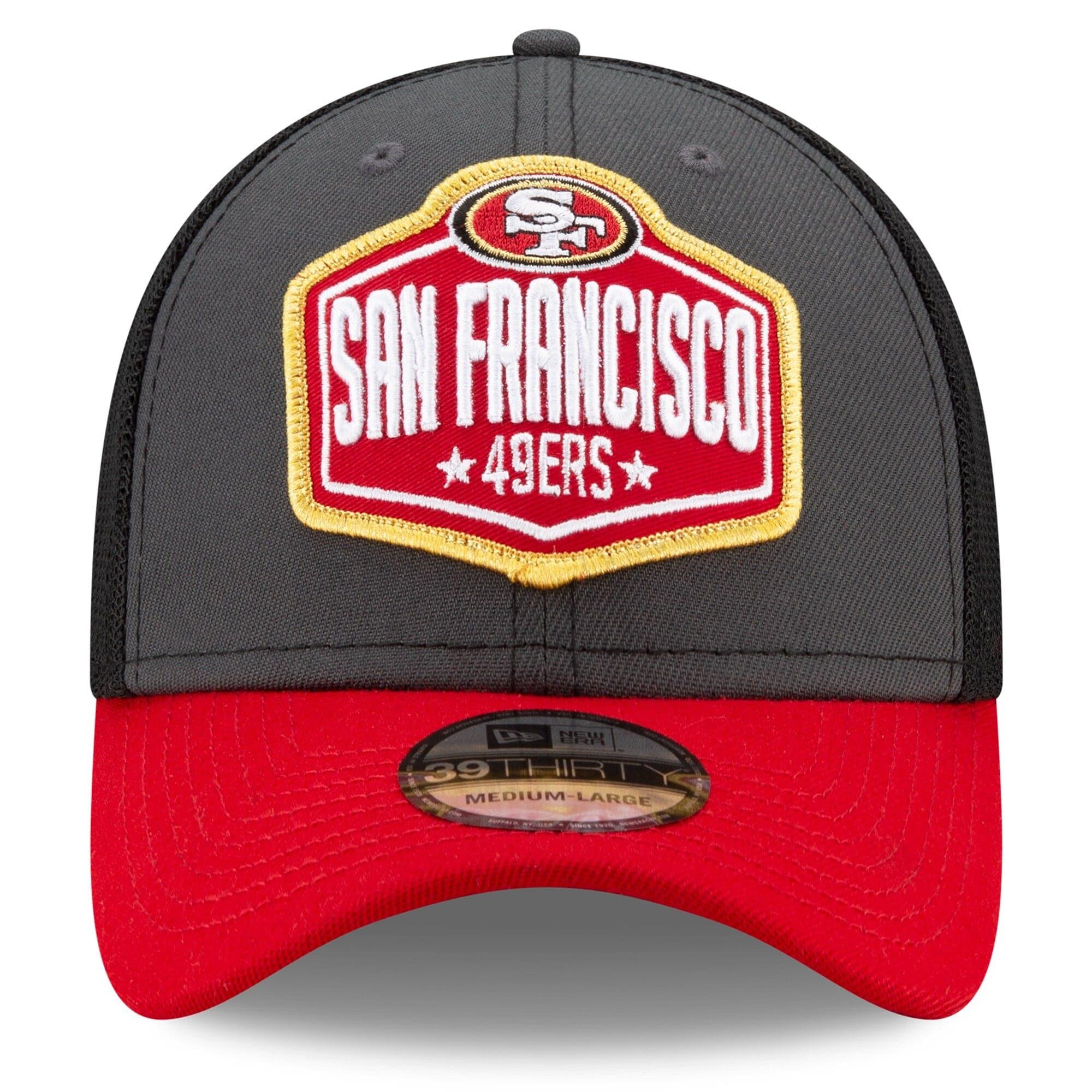 San Francisco 49ers New Era 2021 NFL Draft 39THIRTY Flex Fit Curve Hat - Graphite