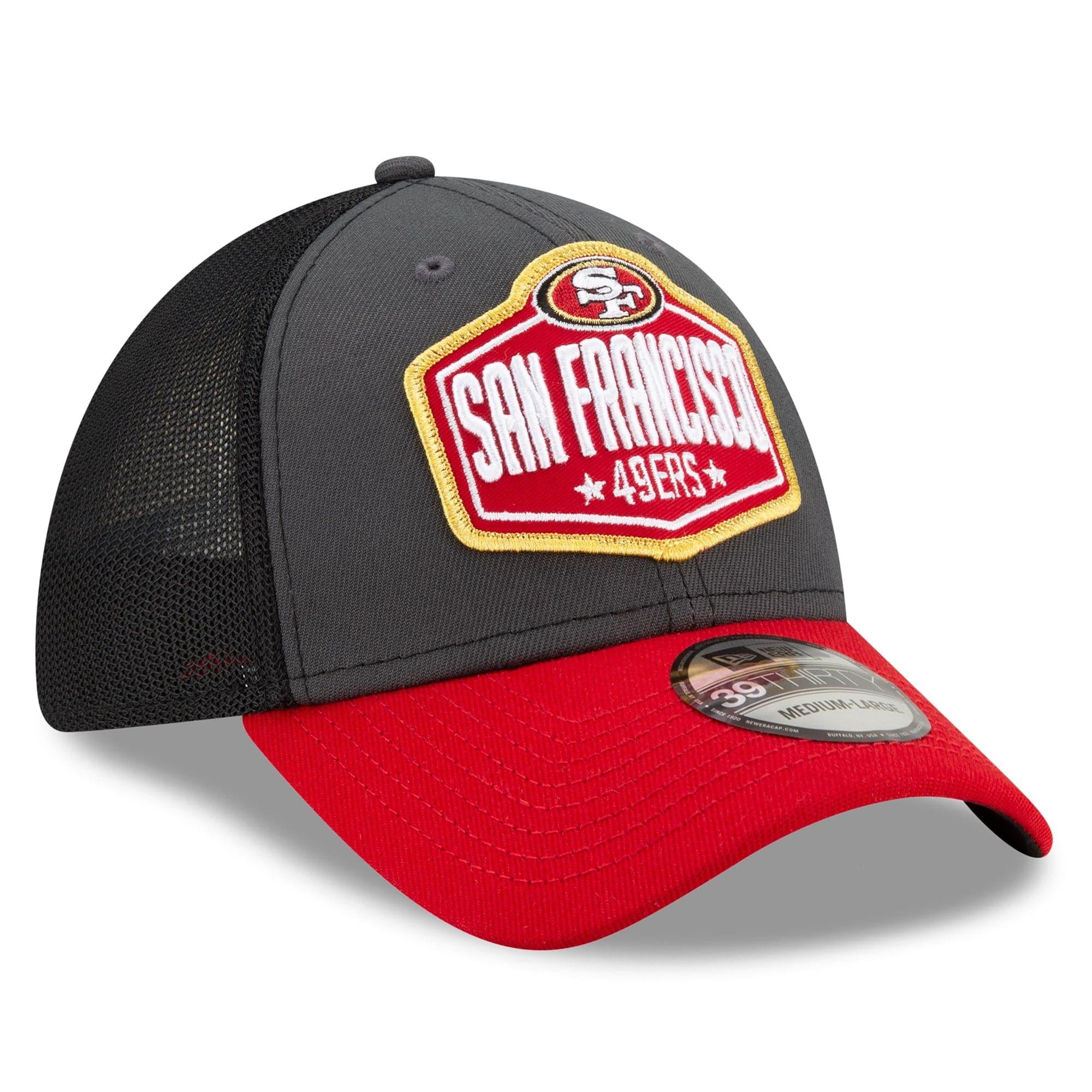 San Francisco 49ers New Era 2021 NFL Draft 39THIRTY Flex Fit Curve Hat - Graphite