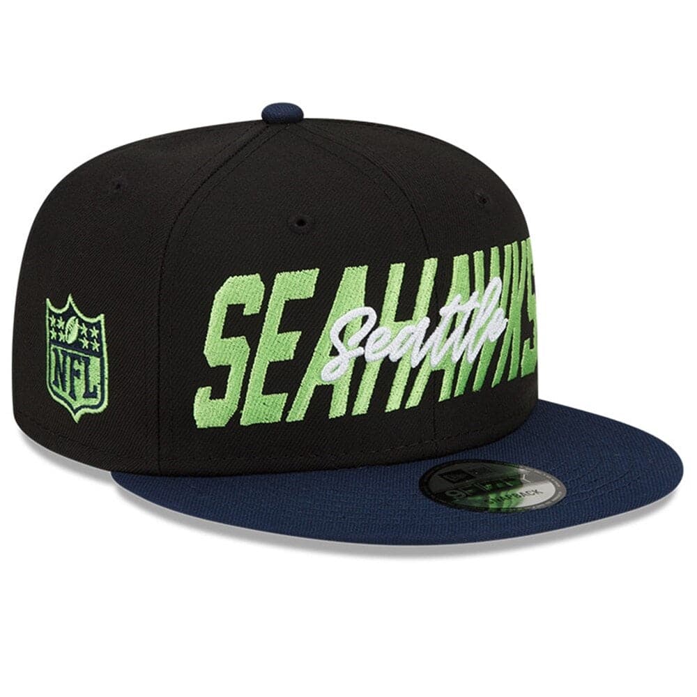 Seattle Seahawks New Era NFL 2022 Draft On-Stage 9FIFTY Snapback Hat - Black