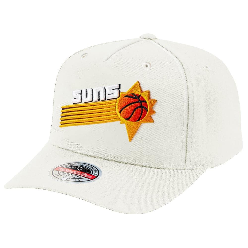 Phoenix Suns Mitchell & Ness NBA HWC Logo Classic Red Snapback Hat - Vintage White