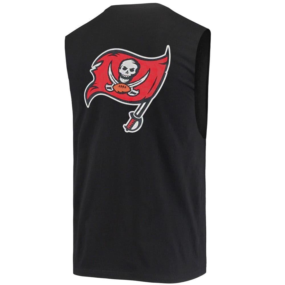 Tampa Bay Buccaneers Mitchell & Ness NFL Retro Repeat Muscle T-Shirt - Black