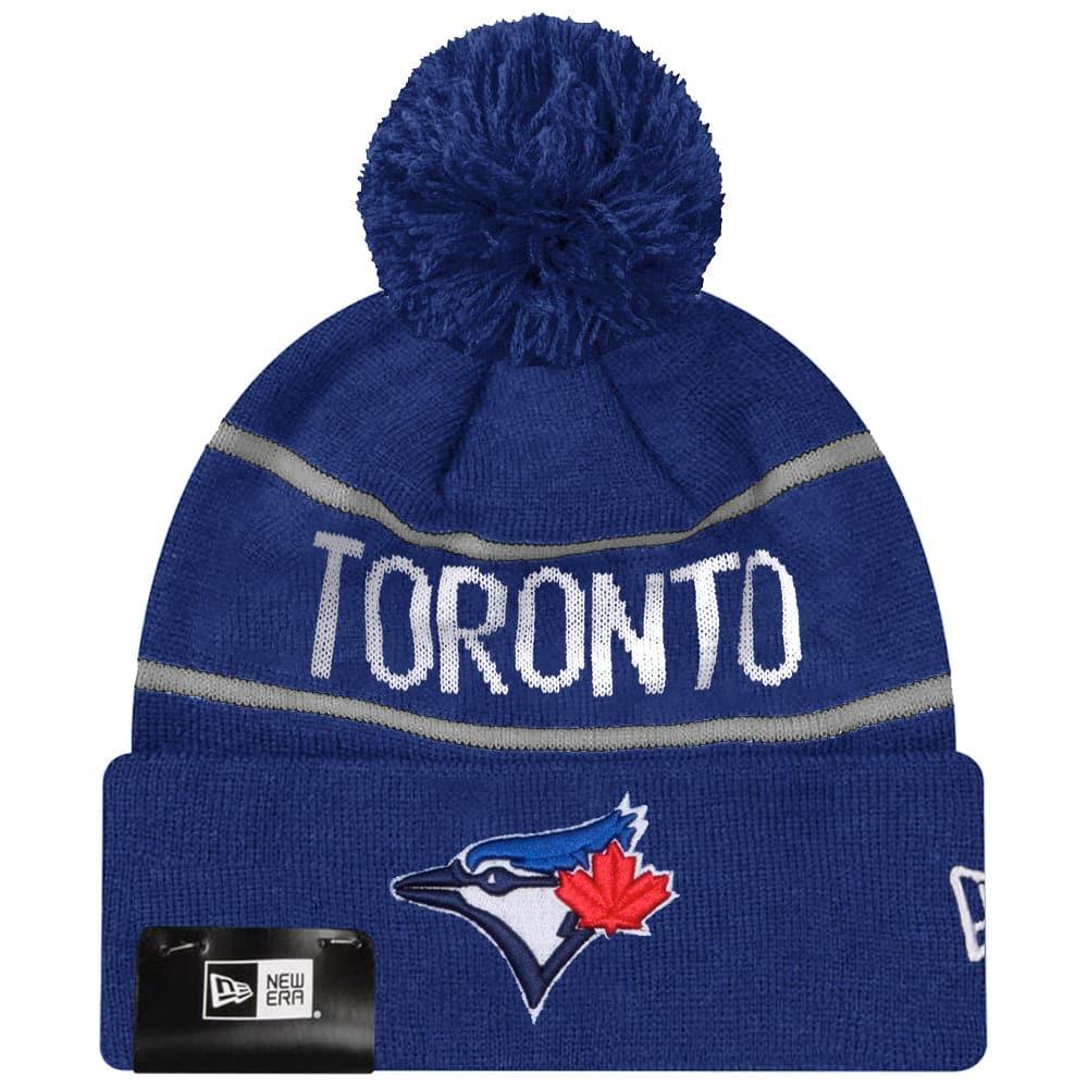 Toronto Blue Jays New Era MLB Grey Stripe Knit Beanie - Blue