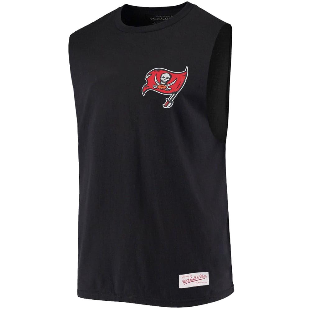 Tampa Bay Buccaneers Mitchell & Ness NFL Retro Repeat Muscle T-Shirt - Black