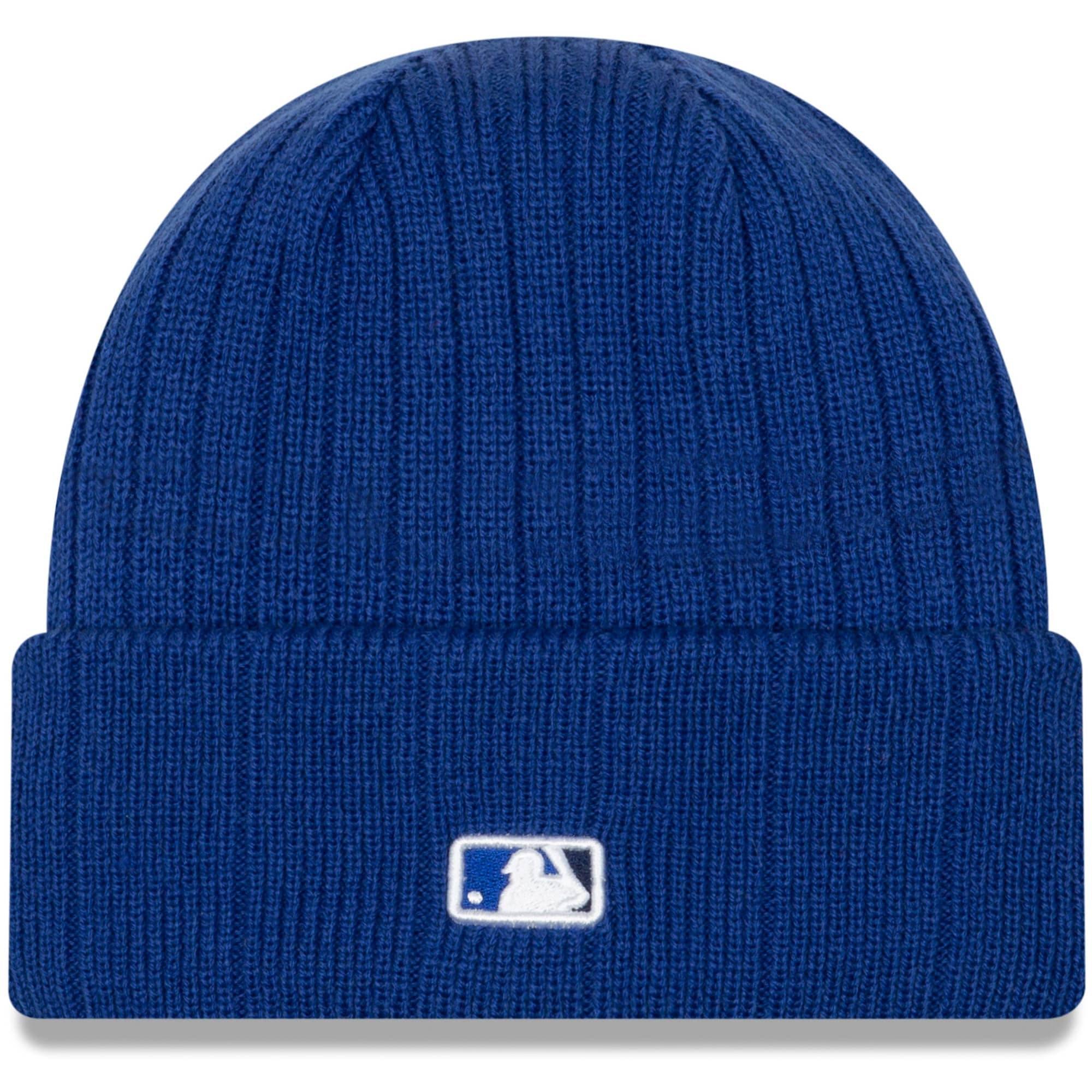 Toronto Blue Jays New Era MLB On-Field Team Cuffed Knit Beanie - Blue