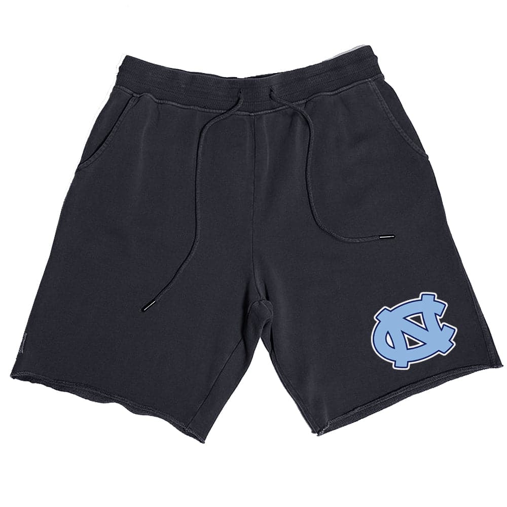 North Carolina Tar Heels USL NCAA Raw Edge Sweat Shorts - Faded Black