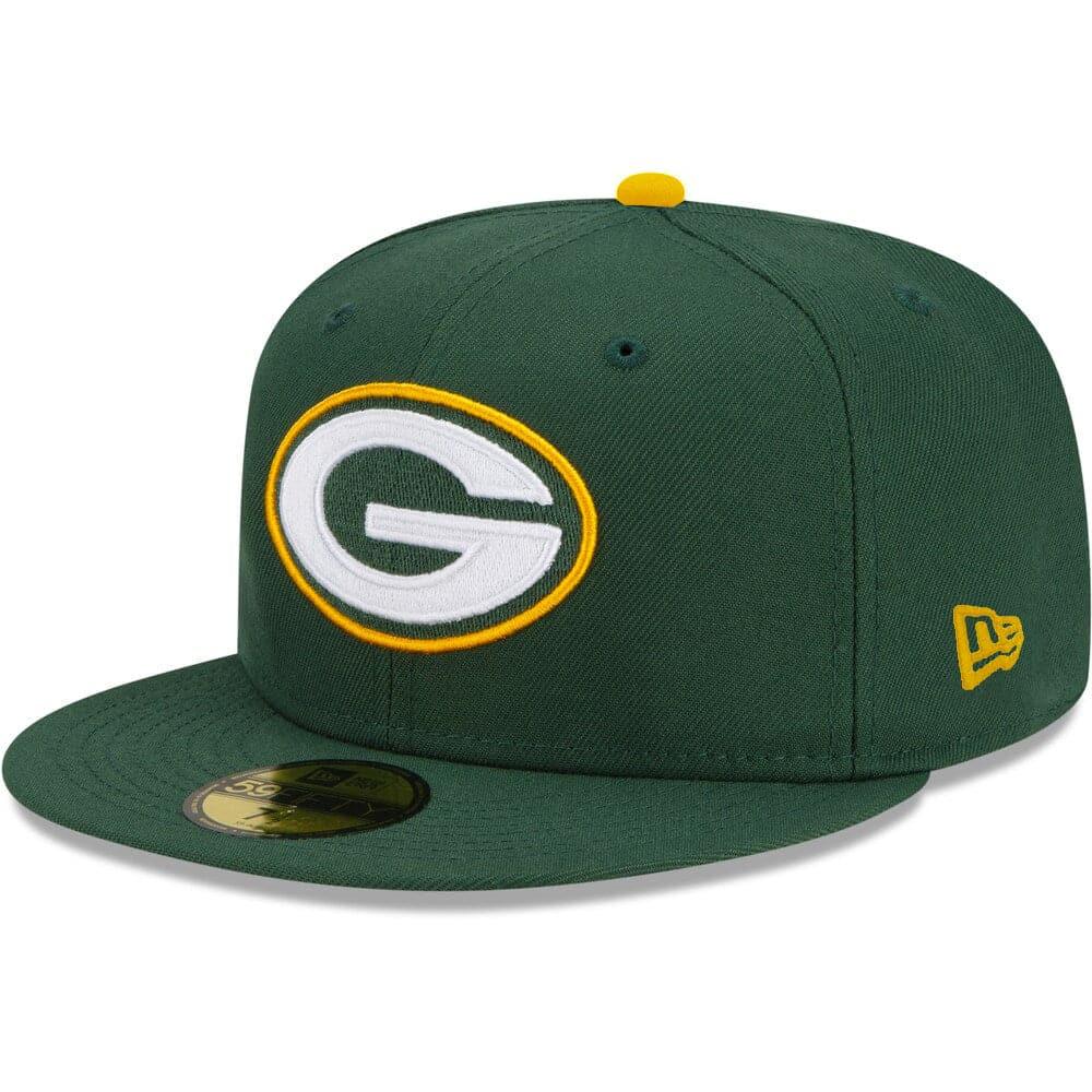 Green Bay Packers New Era NFL Back Script 59FIFTY Fitted Hat - Green