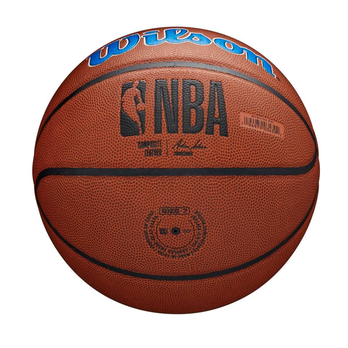 Philadelphia 76ers Wilson NBA Team Full Size Basketball Ball