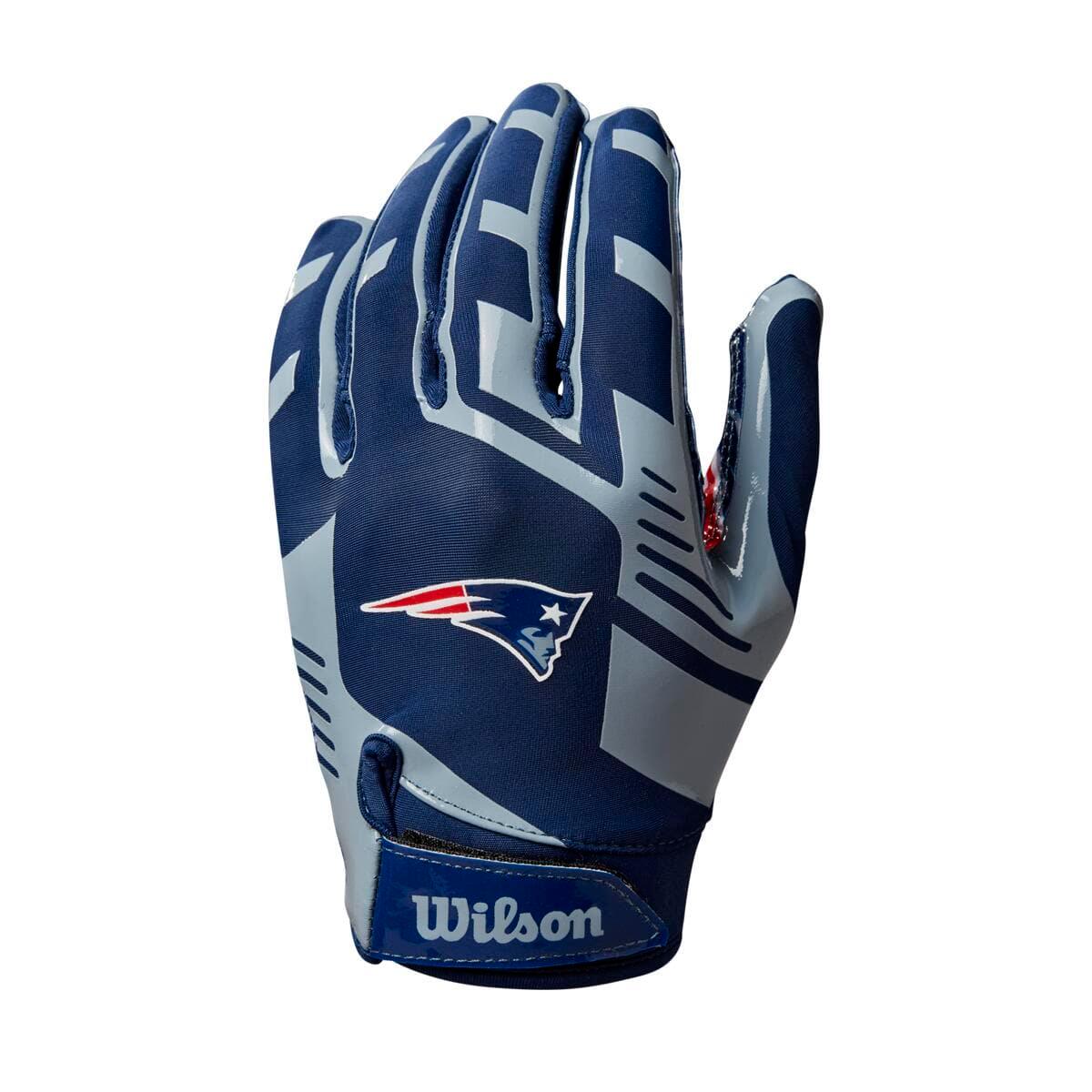 New England Patriots Wilson NFL Team Stretch Fit Receiver Gloves