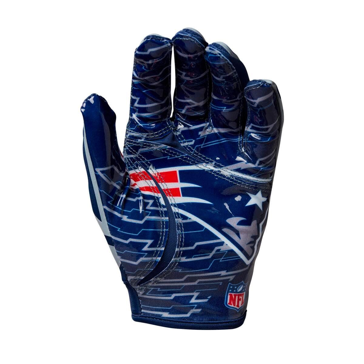 New England Patriots Wilson NFL Team Stretch Fit Receiver Gloves