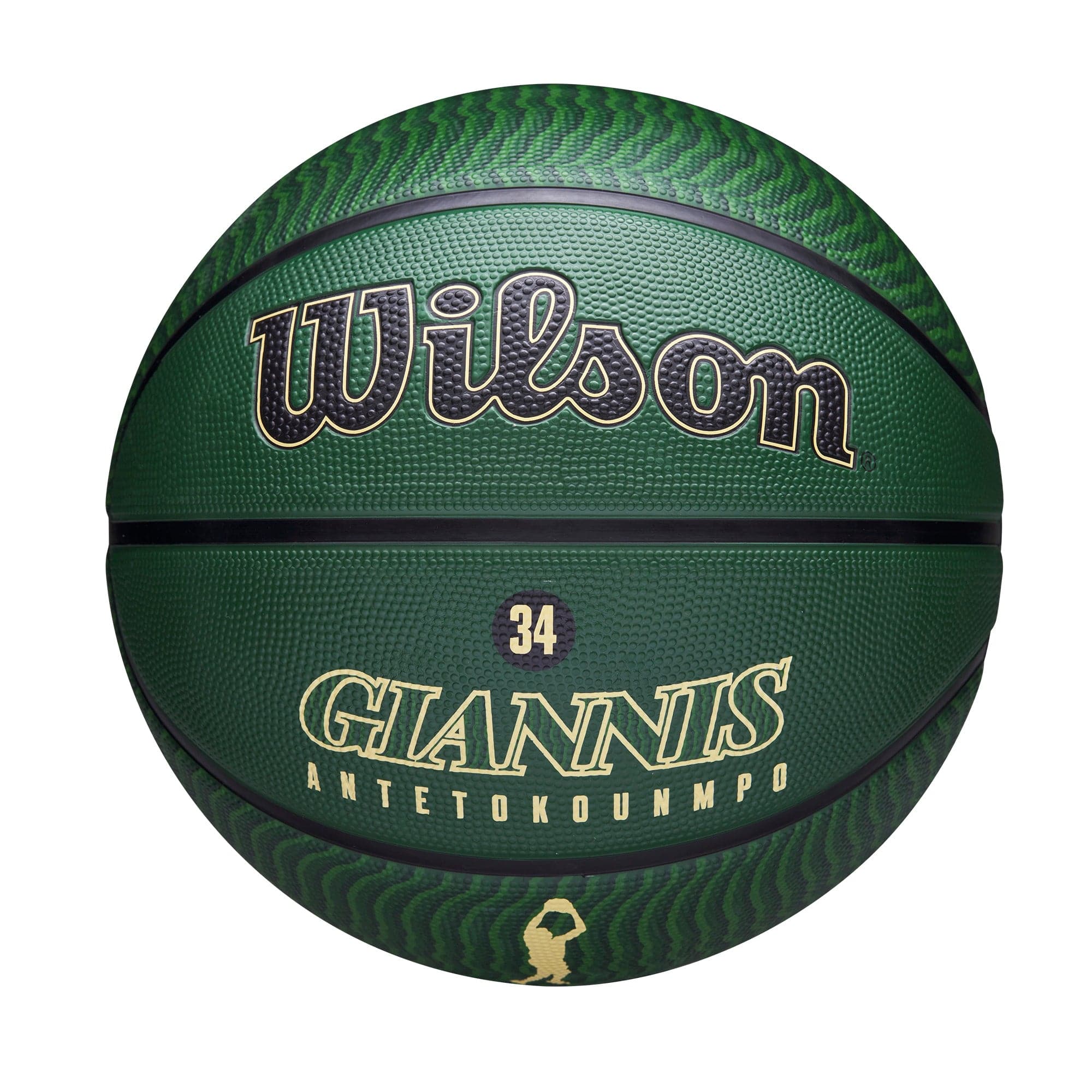 Giannis Antetokounmpo Milwaukee Bucks Wilson NBA Icon Full Size Basketball - Green