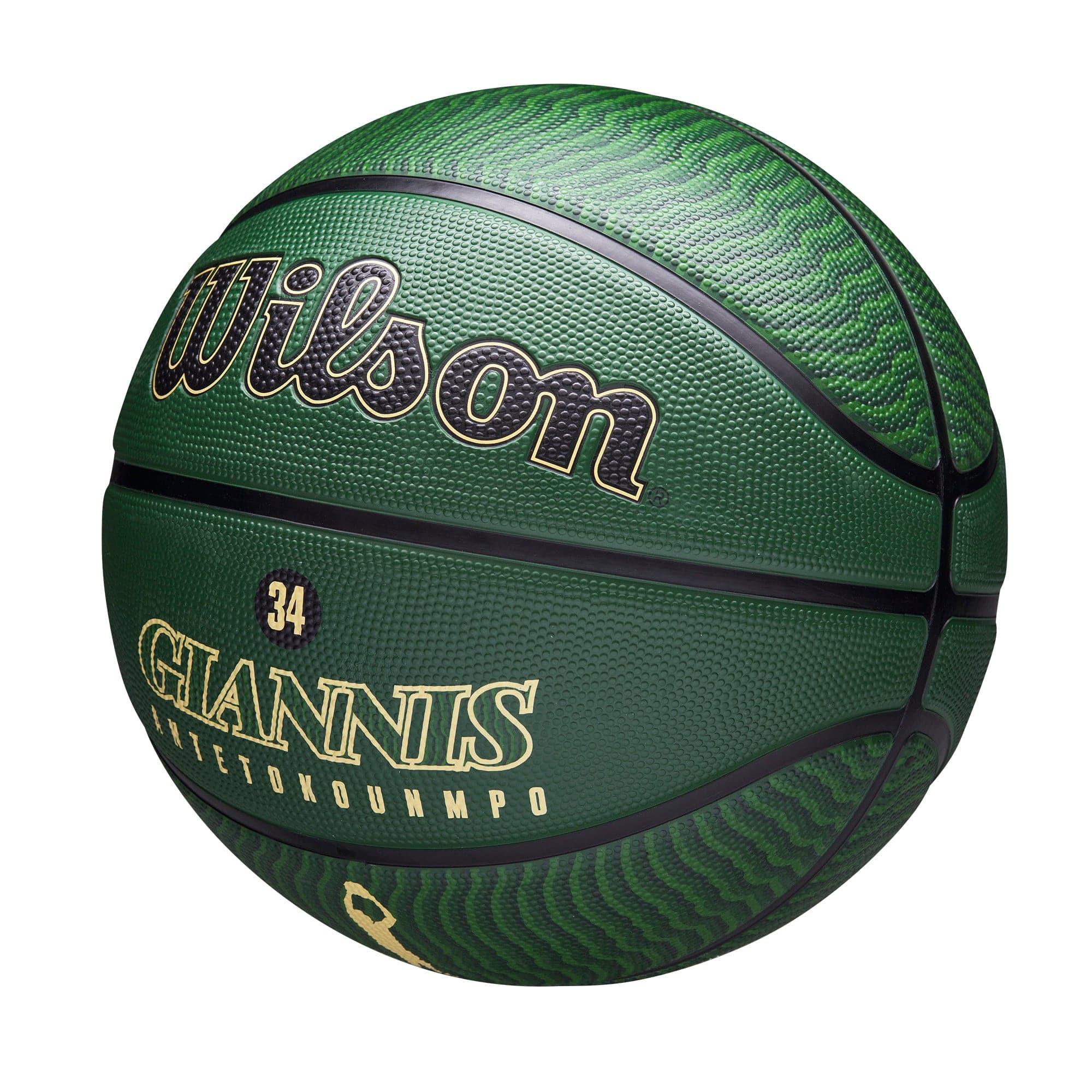 Giannis Antetokounmpo Milwaukee Bucks Wilson NBA Icon Full Size Basketball - Green