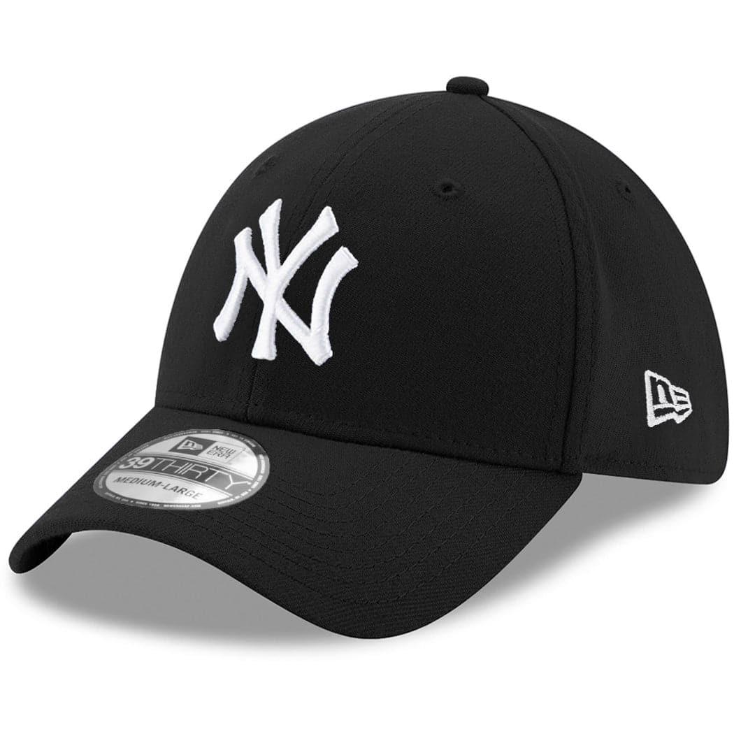 New York Yankees New Era MLB Black & White 39THIRTY Stretch Fit Curve Hat