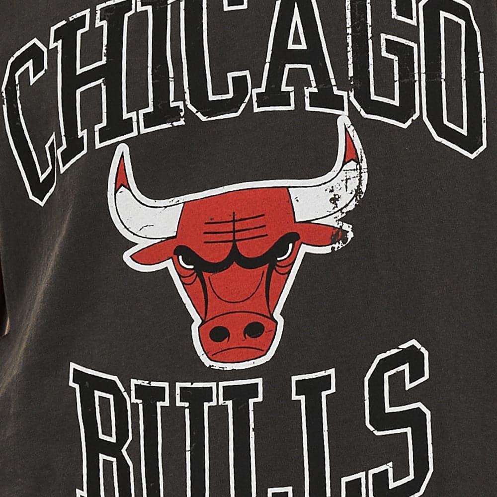 Chicago Bulls Mitchell & Ness NBA Vintage Crest Logo Muscle T-Shirt - Black