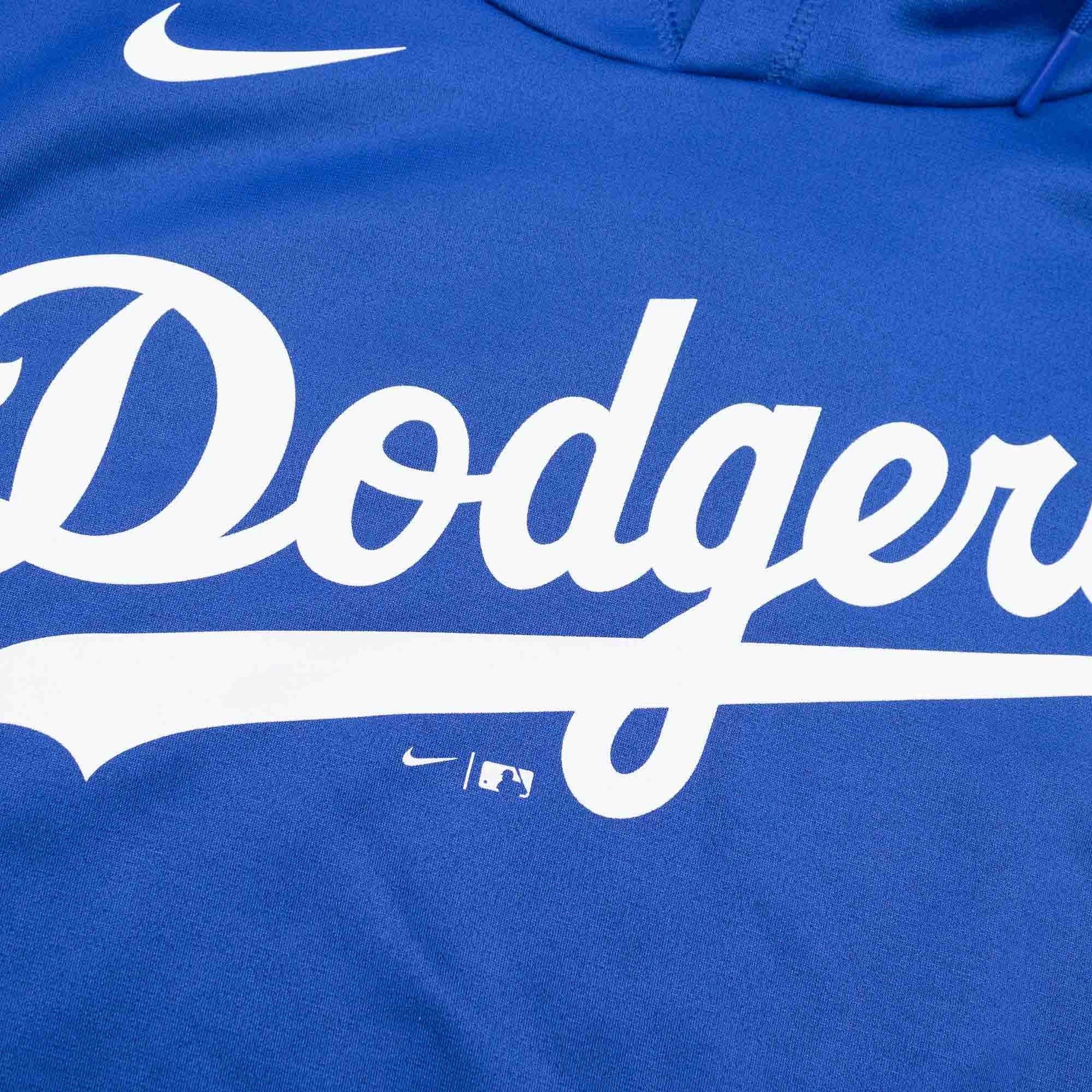 Los Angeles Dodgers Nike MLB Wordmark Therma Hoodie Jumper - Blue