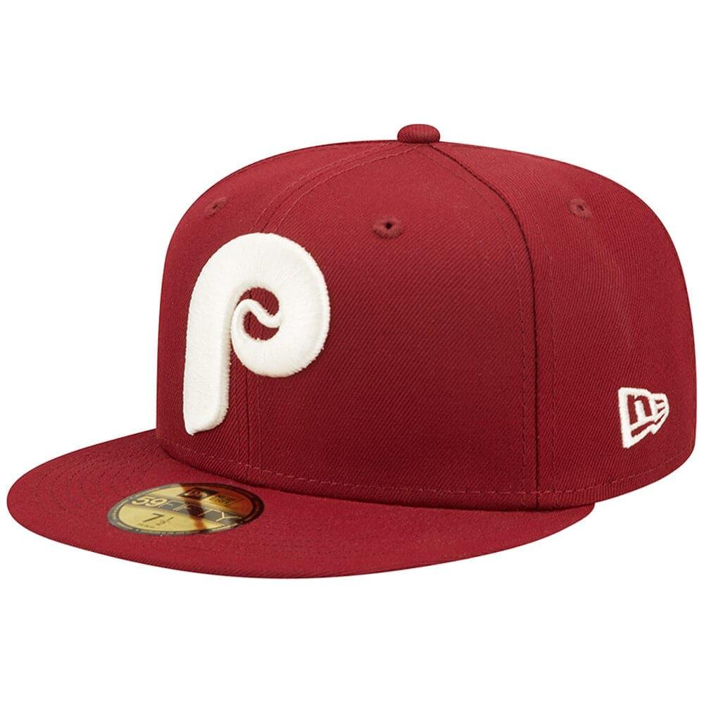 Philadelphia Phillies New Era MLB Pop Sweat 59FIFTY Fitted Hat - Maroon