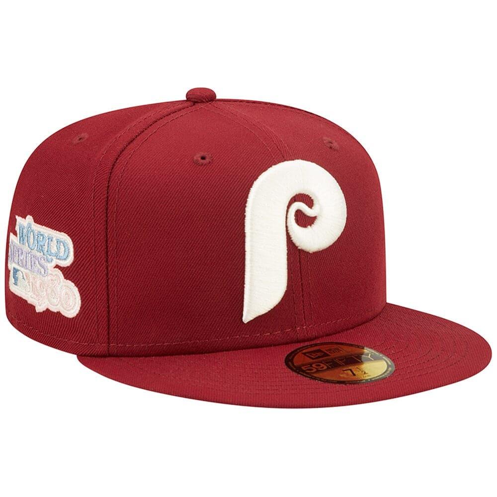 Philadelphia Phillies New Era MLB Pop Sweat 59FIFTY Fitted Hat - Maroon