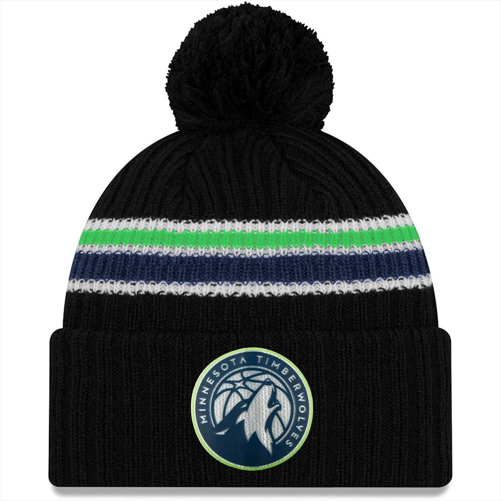 Minnesota Timberwolves New Era NBA 2020 Back Half Knit Beanie - Black