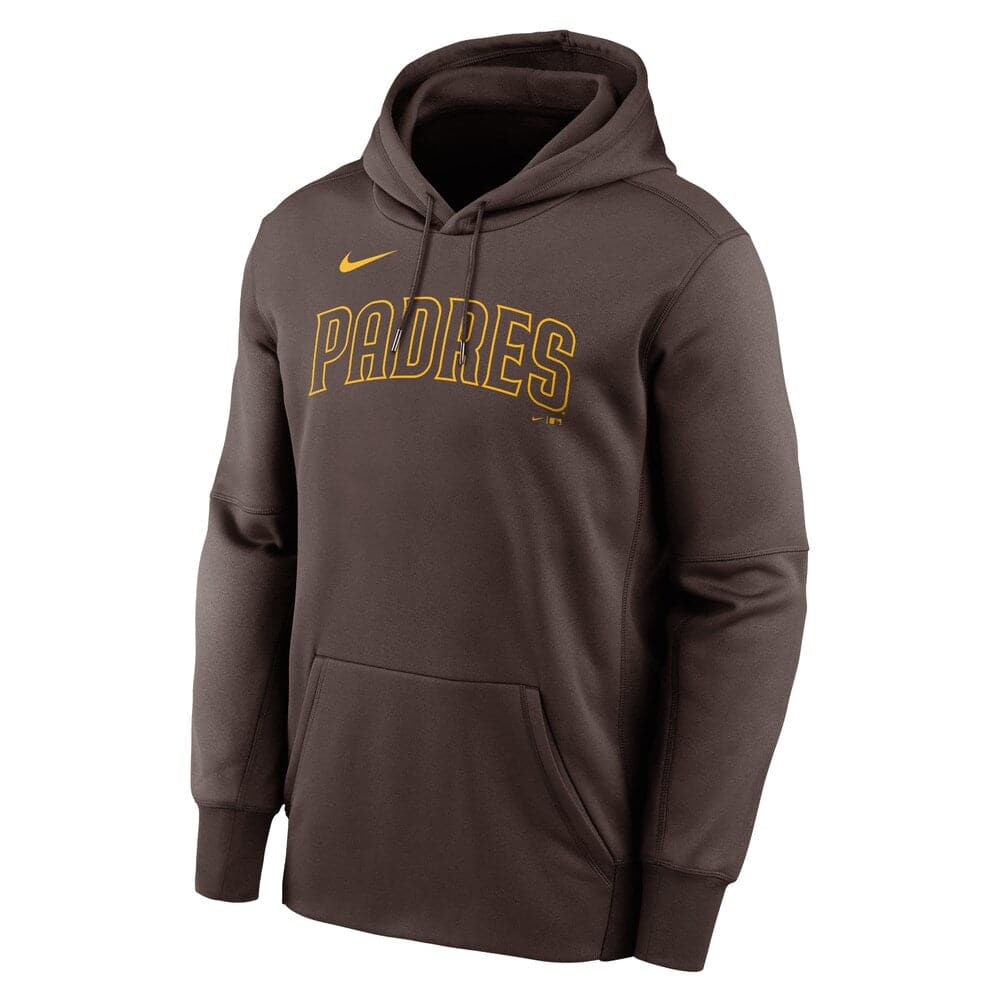 San Diego Padres Nike MLB Wordmark Therma Hoodie Jumper - Brown