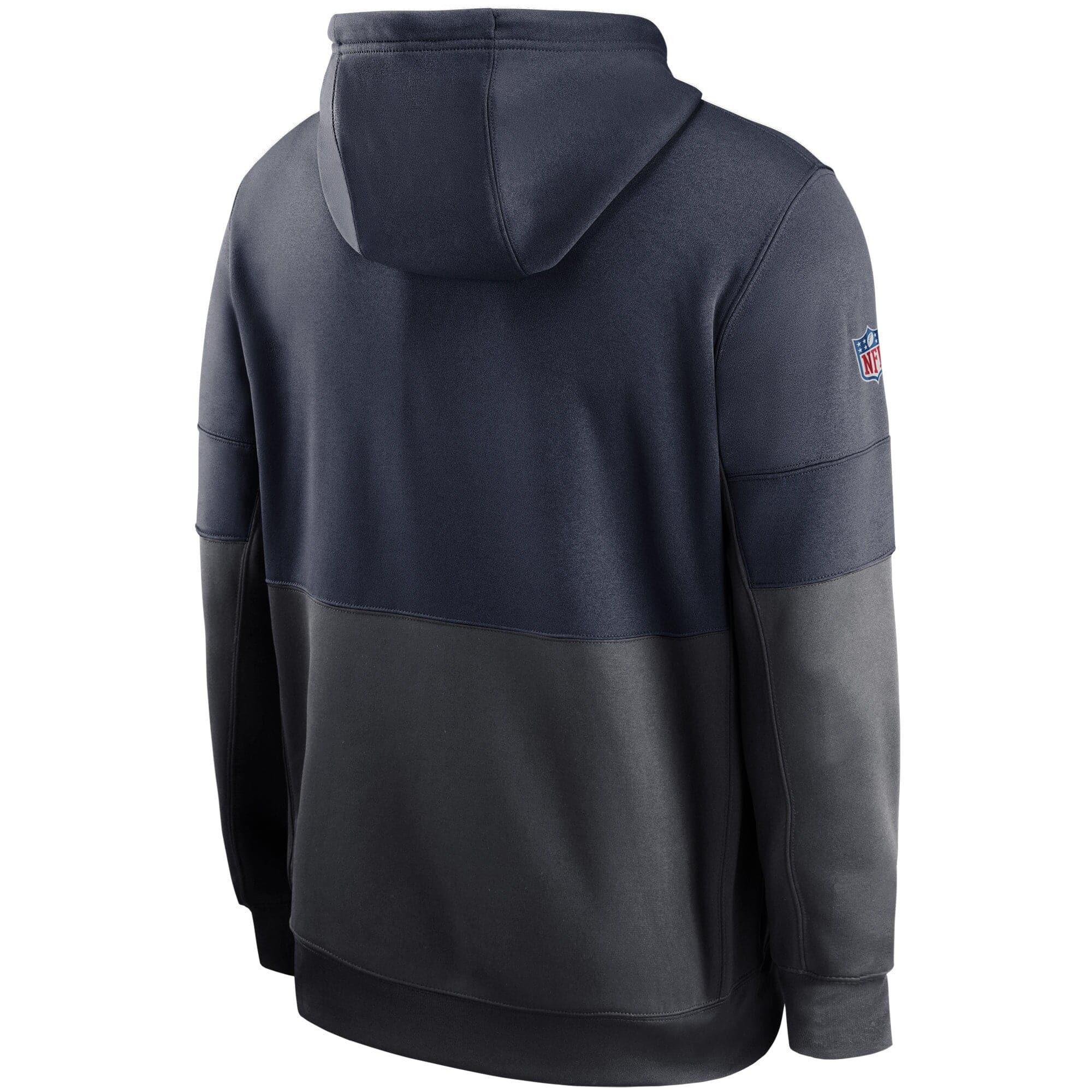 Chicago Bears Nike NFL TN Lockup Therma Hoodie Jumper - Marine