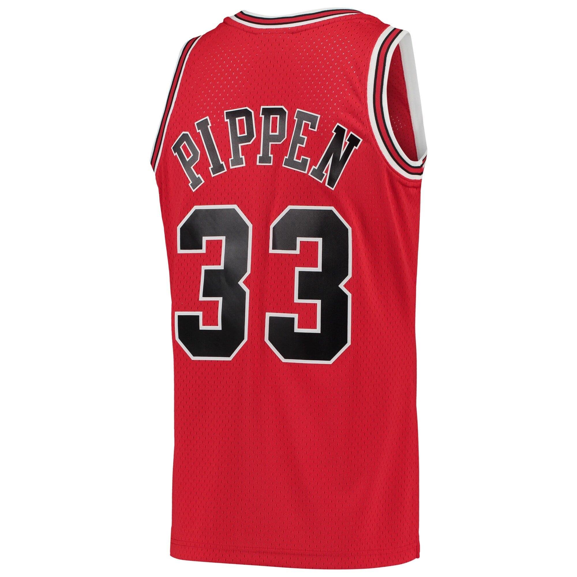 Scottie Pippen Chicago Bulls Mitchell & Ness NBA 97-98 Road Swingman Jersey - Red