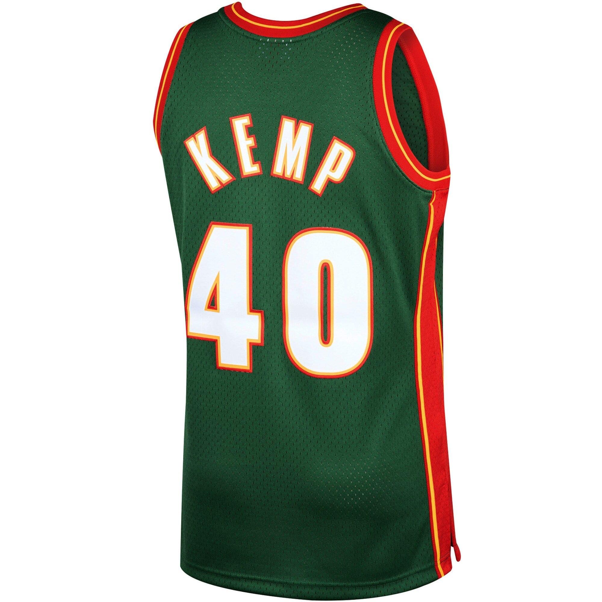 Shawn Kemp Seattle Supersonics Mitchell & Ness NBA 95-96 Swingman Jersey - Green