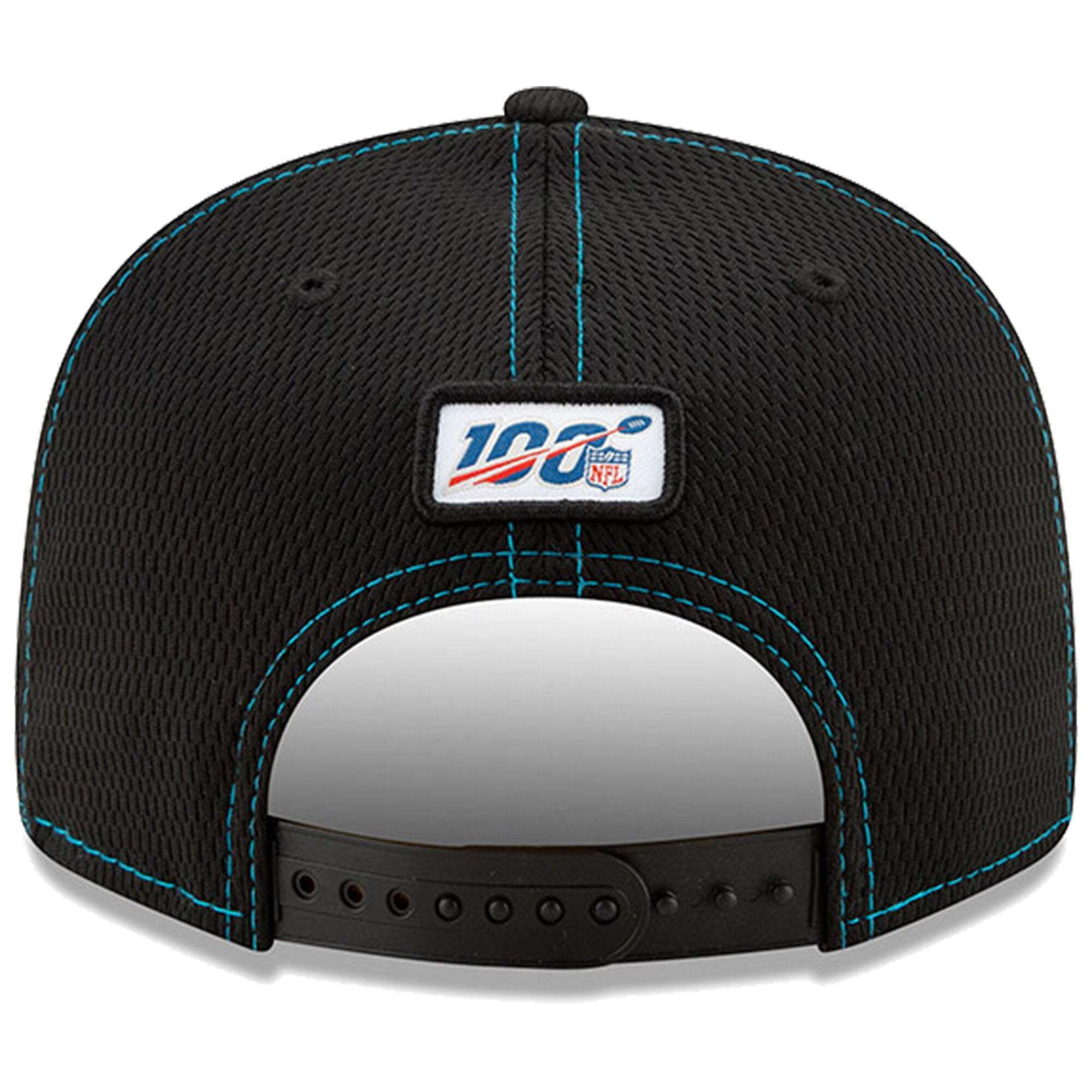 Carolina Panthers New Era NFL 2019 Sideline Road 9FIFTY Snapback Hat - Black