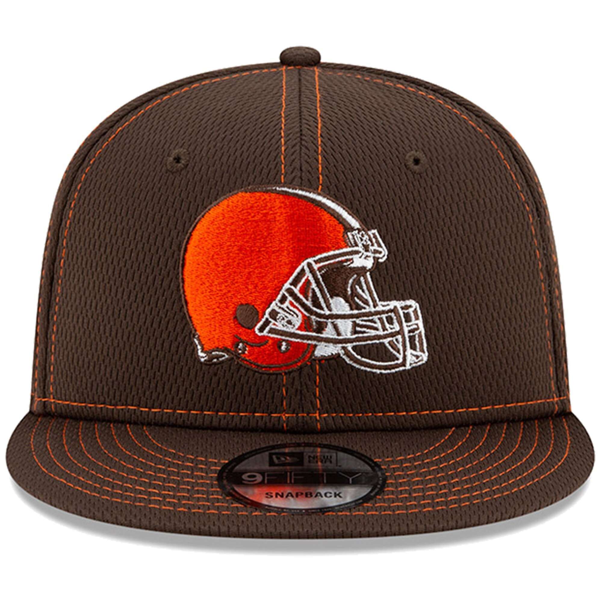 Cleveland Browns New Era NFL 2019 Sideline Road 9FIFTY Snapback Hat - Brown