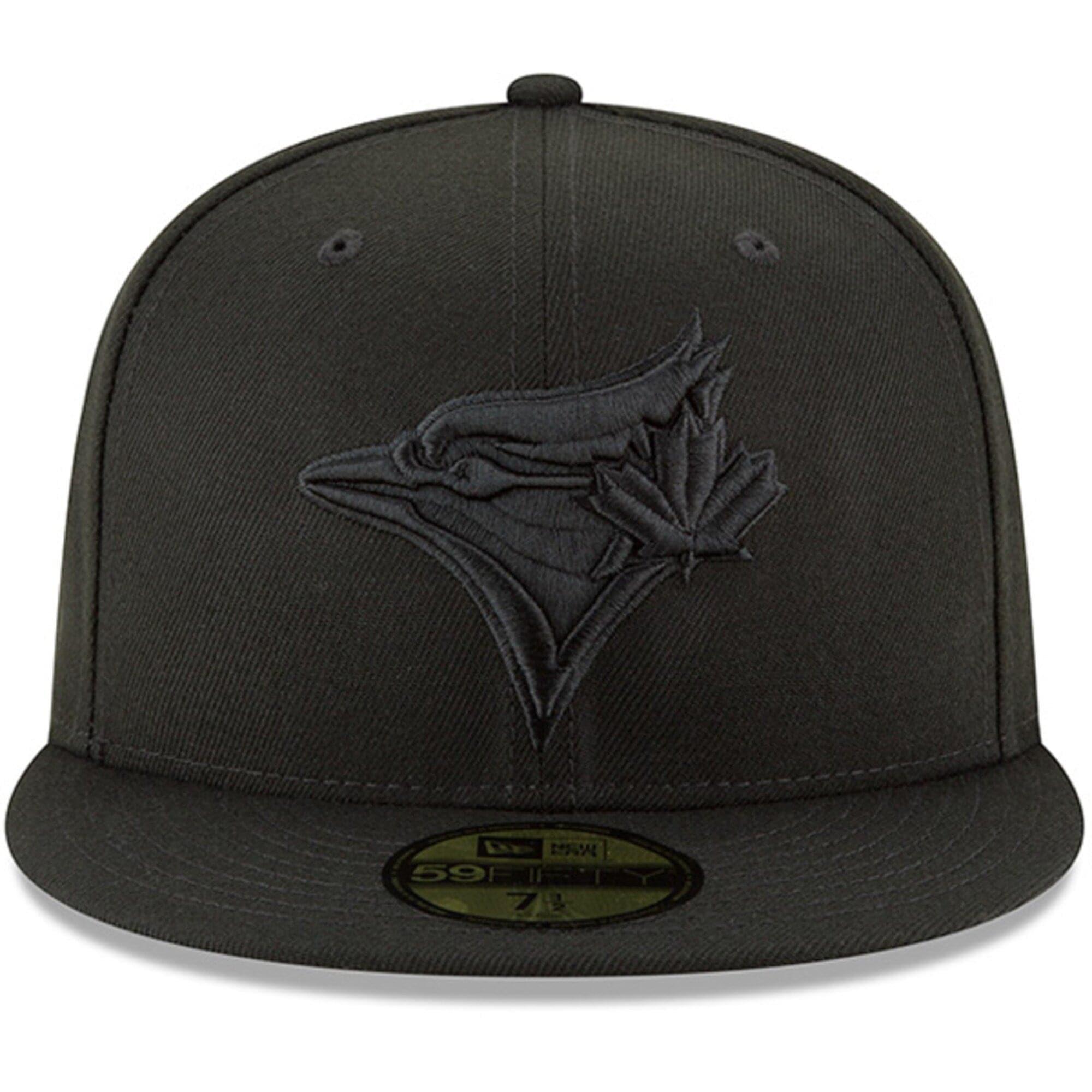 Toronto Blue Jays New Era MLB Black On Black 59FIFTY Fitted Hat - Black