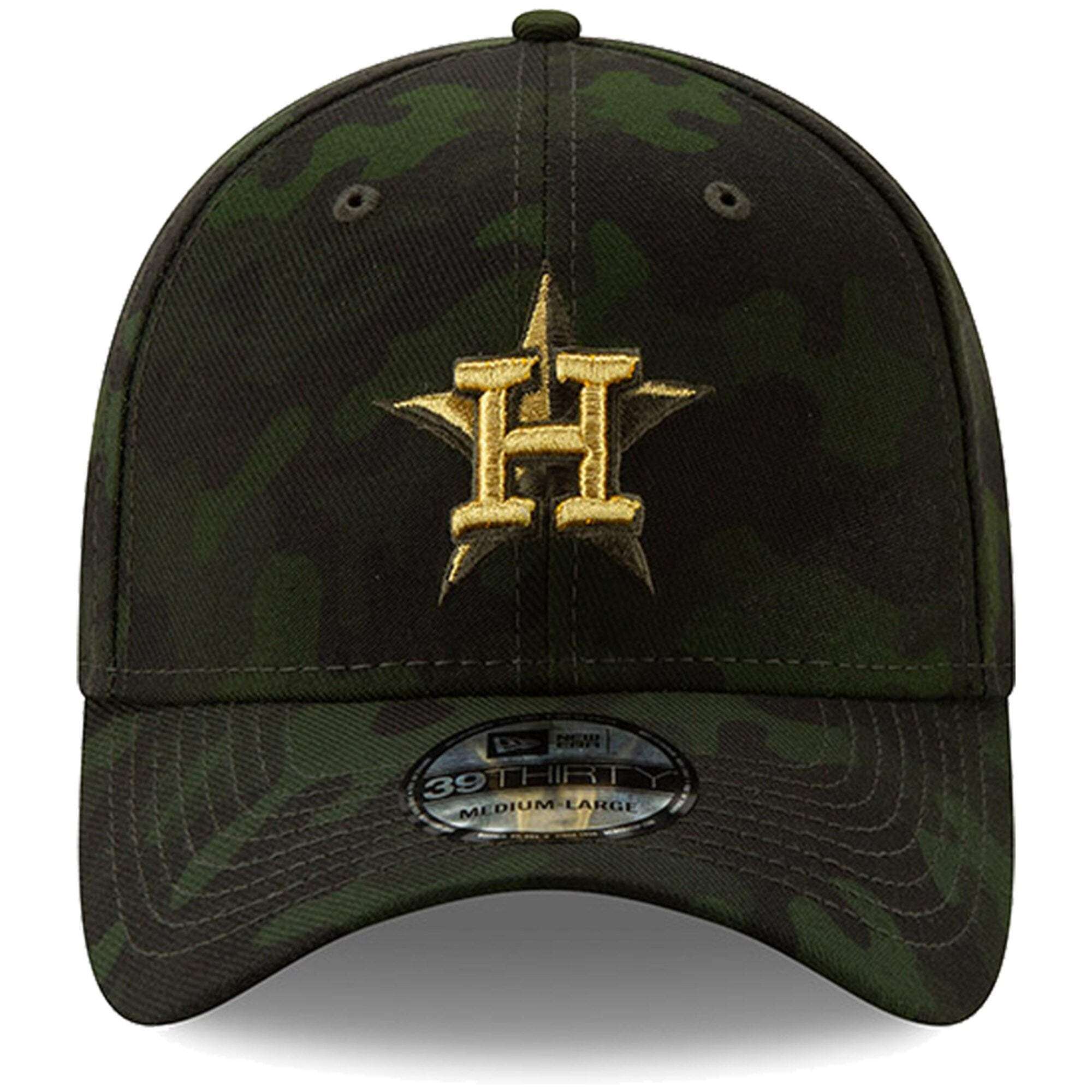 Houston Astros New Era MLB 2019 Armed Forces 39THIRTY Stretch Fit Curved Hat - Camo