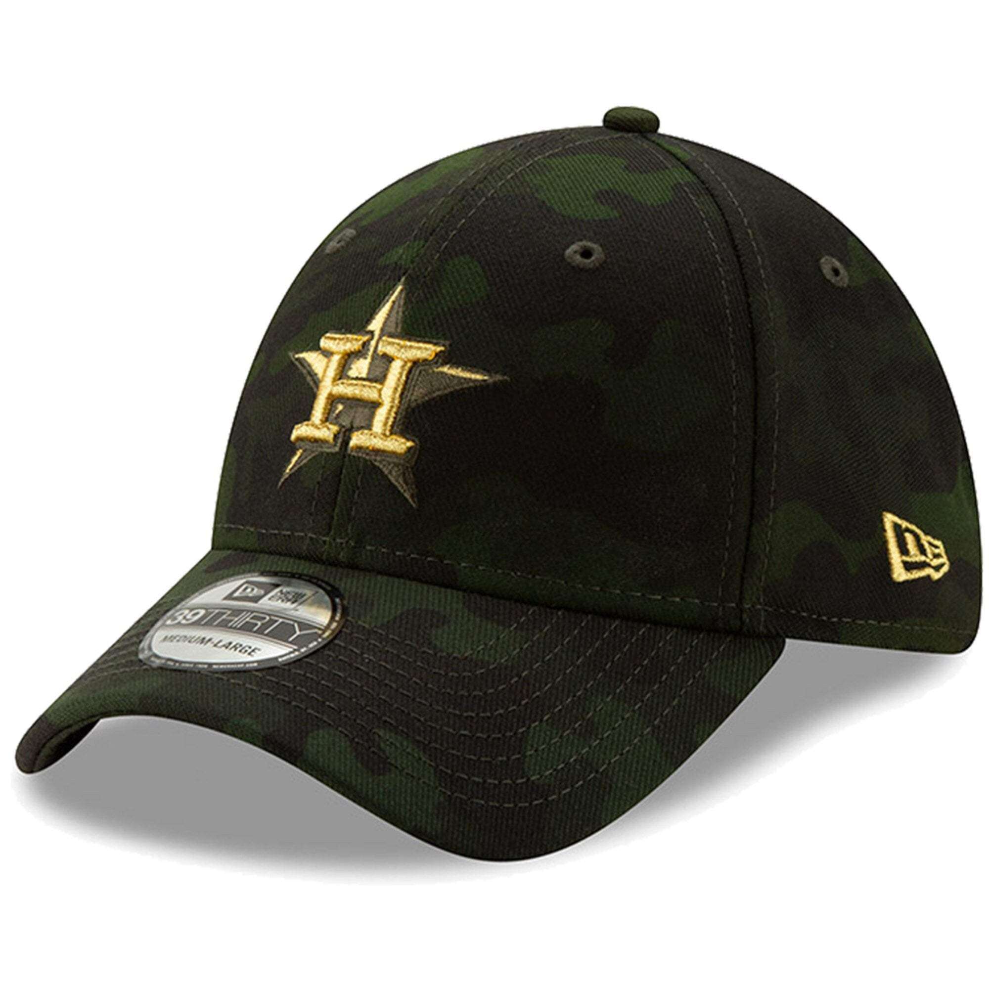 Houston Astros New Era MLB 2019 Armed Forces 39THIRTY Stretch Fit Curved Hat - Camo